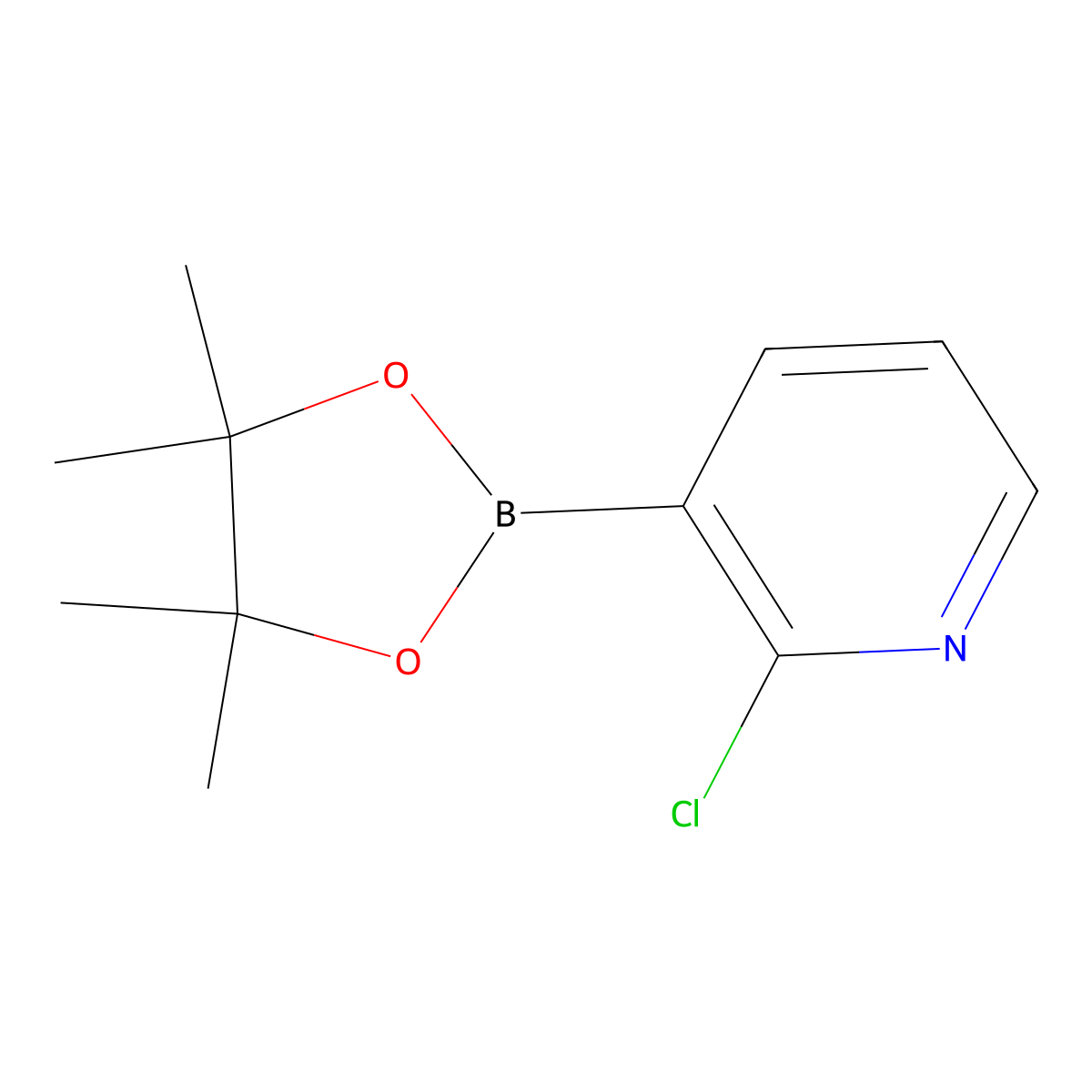 2-Chloropyridine-3-boronic acid pinacol ester molecular structure, CAS 452972-11-1