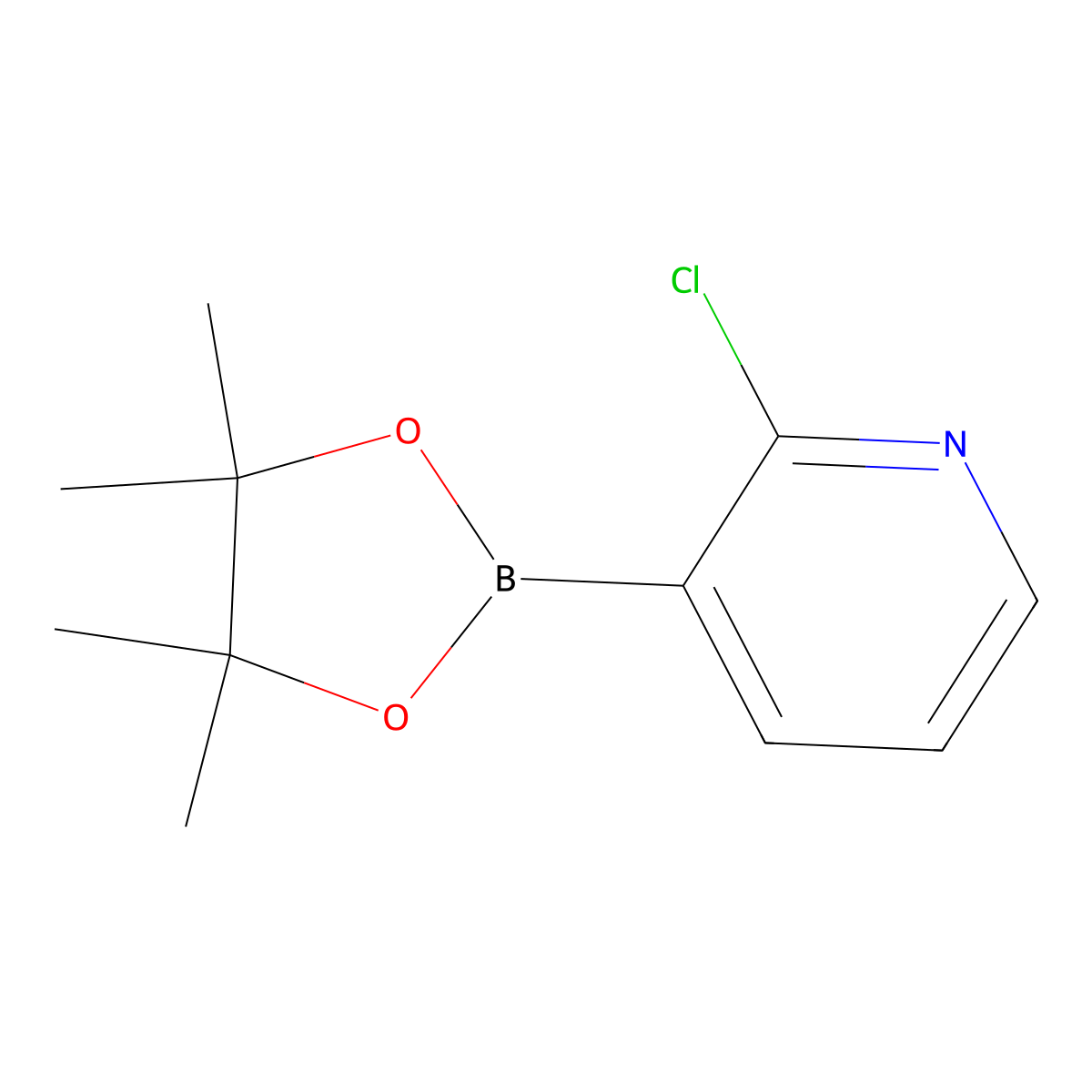 2-Chloropyridine-3-boronic acid pinacol ester molecular structure, CAS 452972-11-1