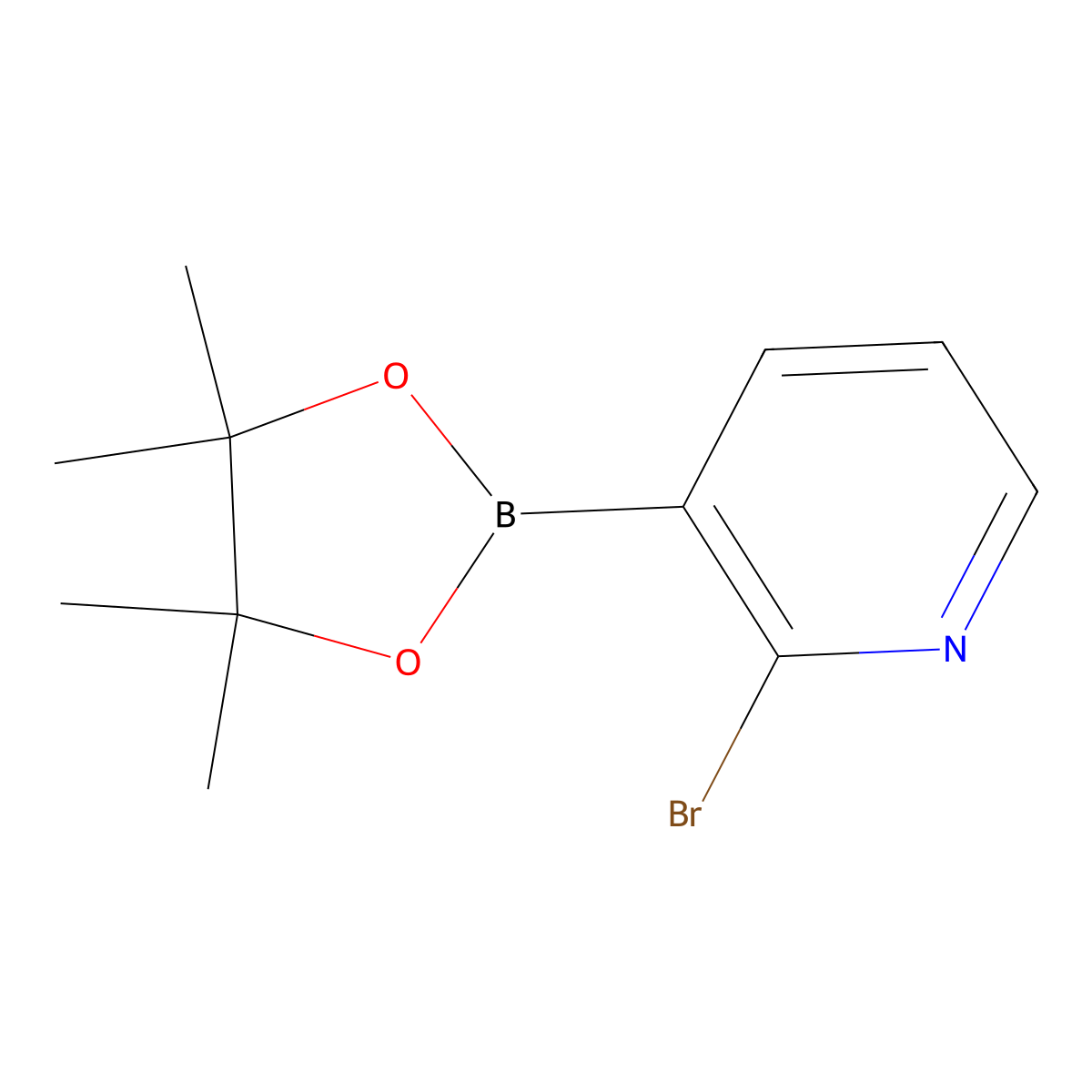 2-Bromo-3-(4,4,5,5-tetramethyl-1,3,2-dioxaborolan-2-yl)pyridine molecular structure, CAS 452972-12-2