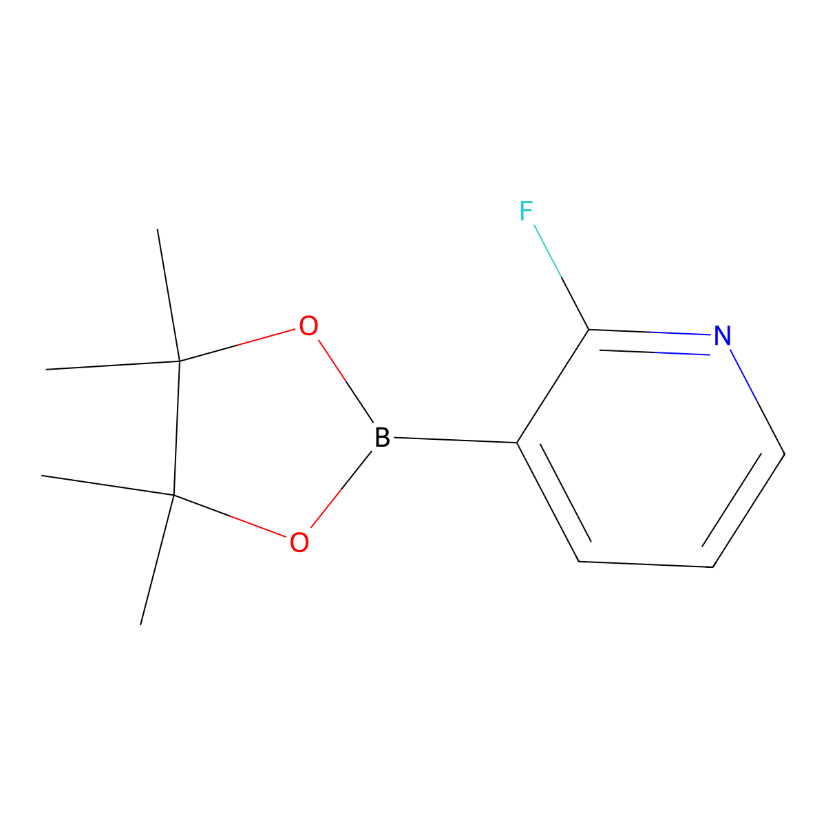 2-Fluoro-3-(4,4,5,5-tetramethyl-1,3,2-dioxaborolan-2-yl)pyridine molecular structure, CAS 452972-14-4