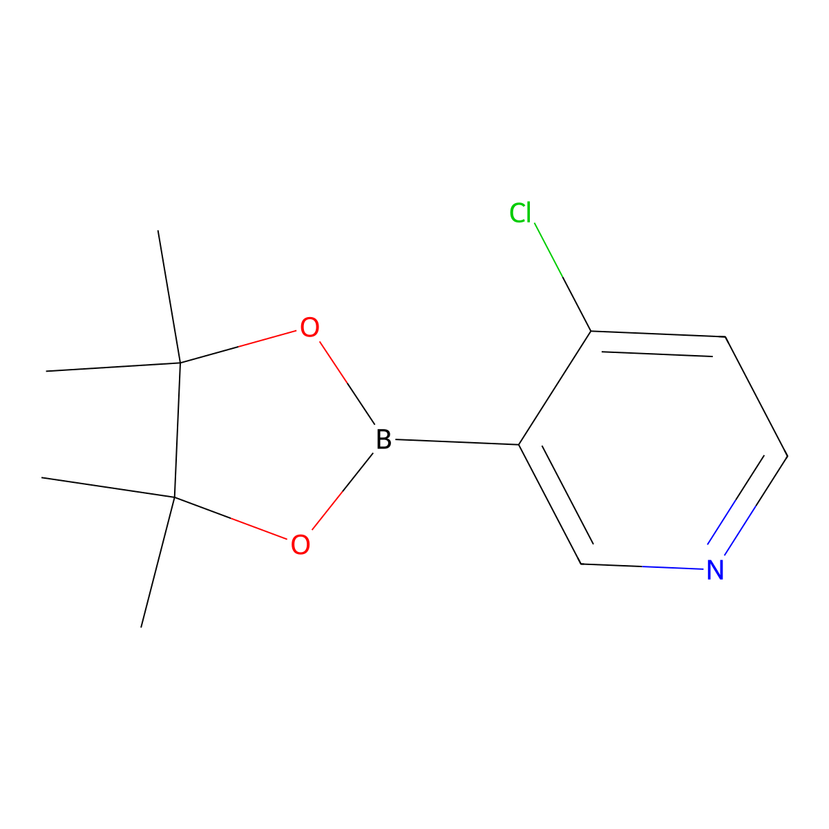 4-Chloropyridine-3-boronic acid, pinacol ester molecular structure, CAS 452972-15-5