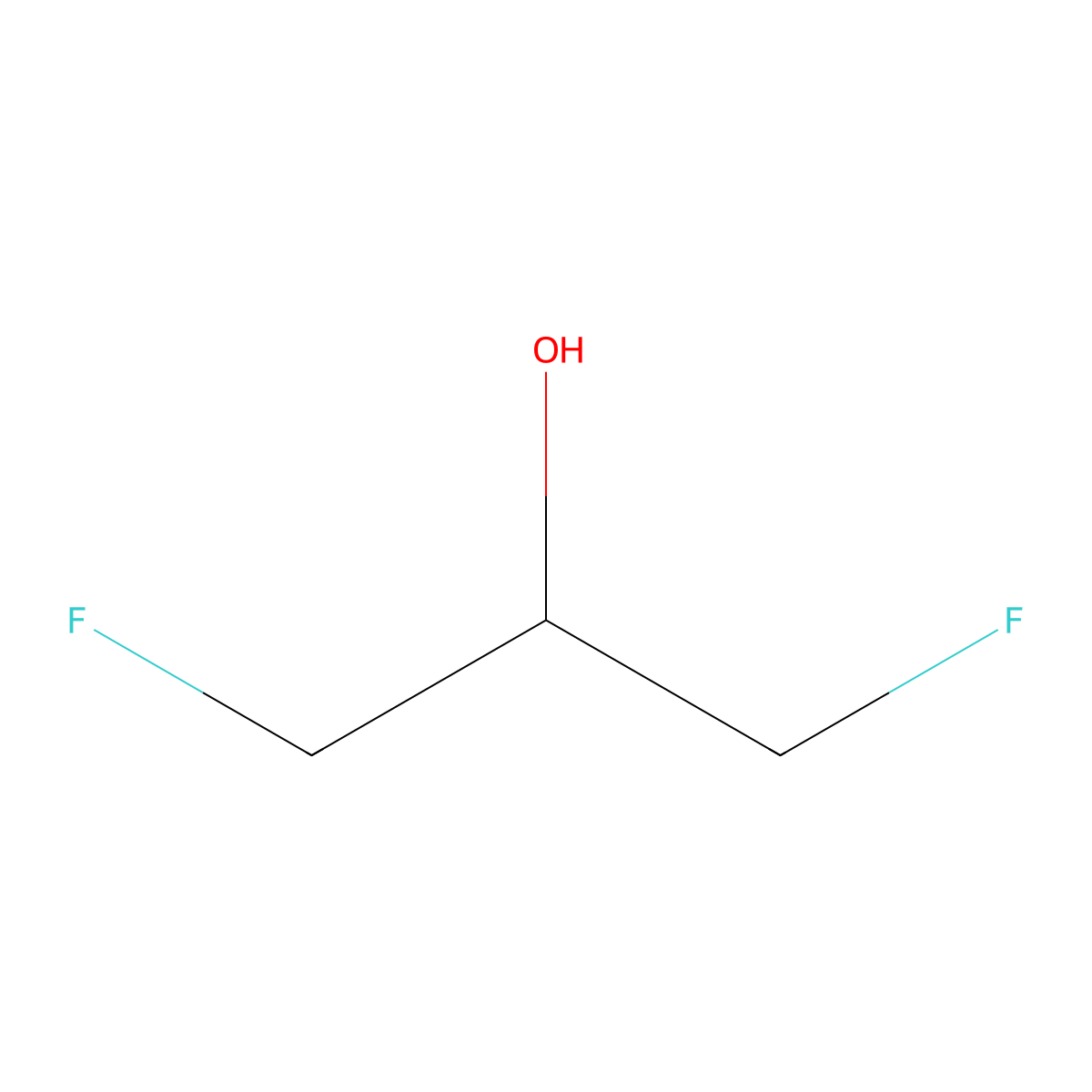 1,3-Difluoro-2-propanol molecular structure, CAS 453-13-4
