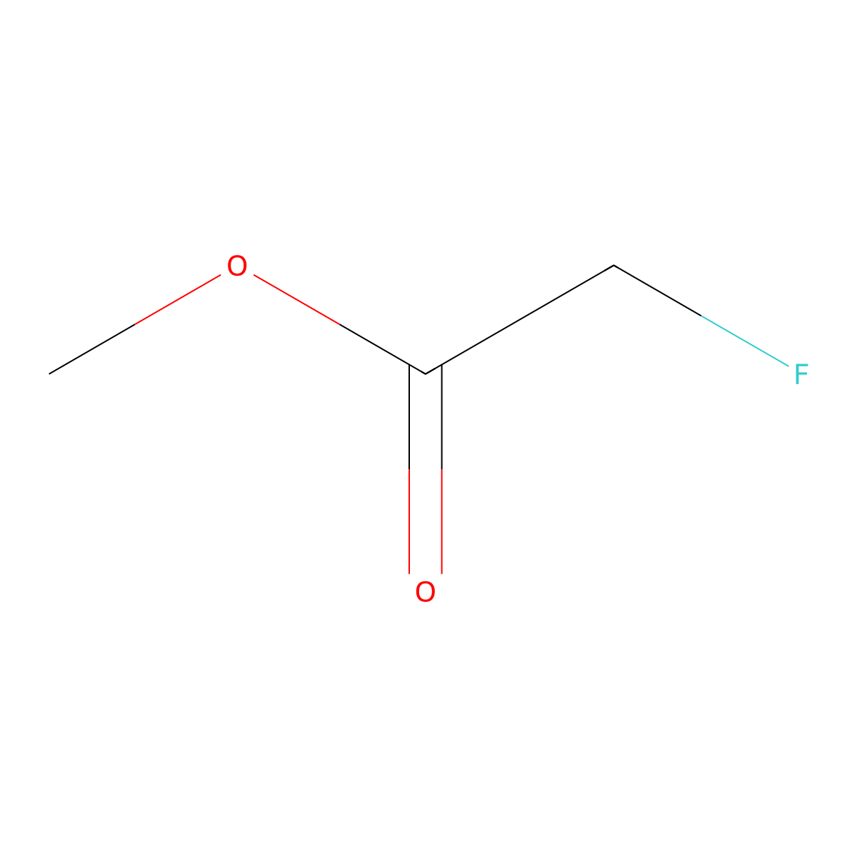 Methyl fluoroacetate molecular structure, CAS 453-18-9