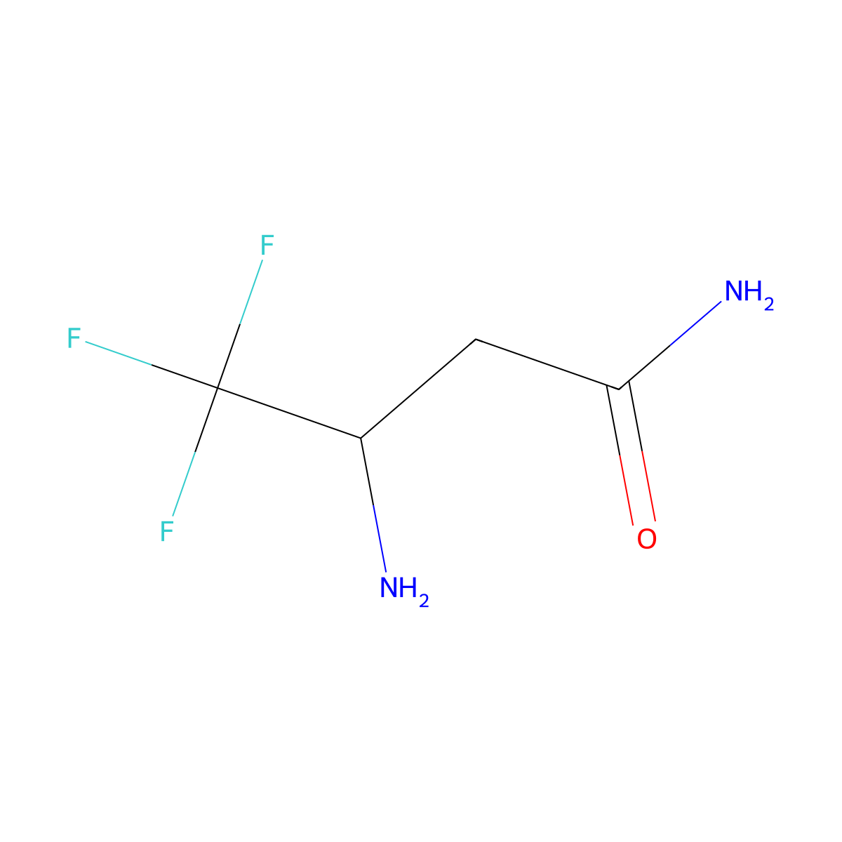 3-Amino-4,4,4-trifluorobutanamide molecular structure, CAS 453-32-7