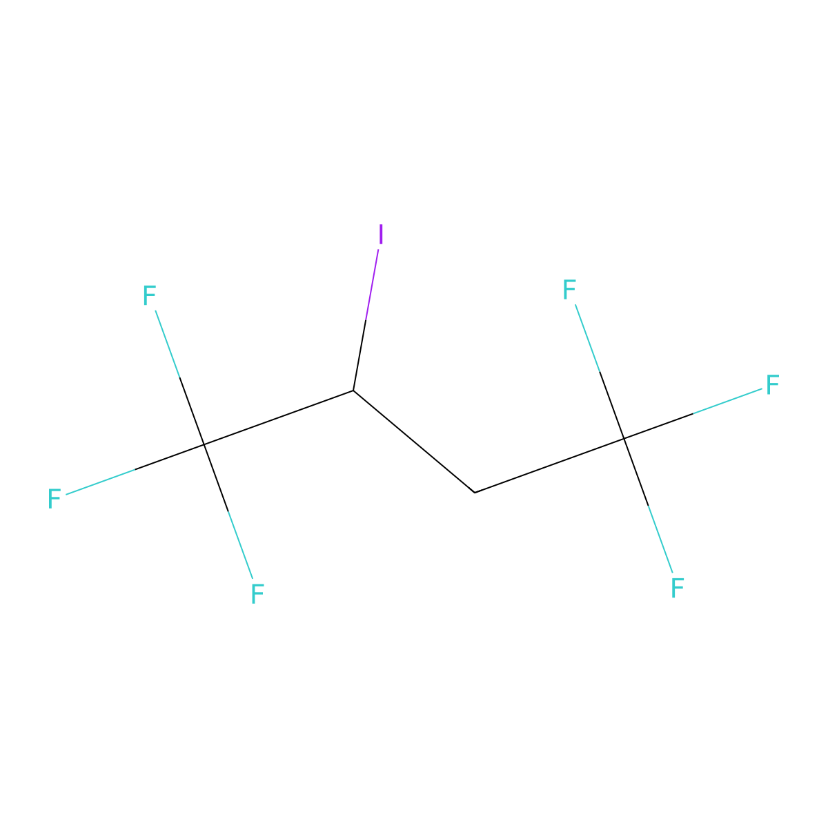 2-Iodo-1,1,1,4,4,4-hexafluorobutane molecular structure, CAS 453-39-4