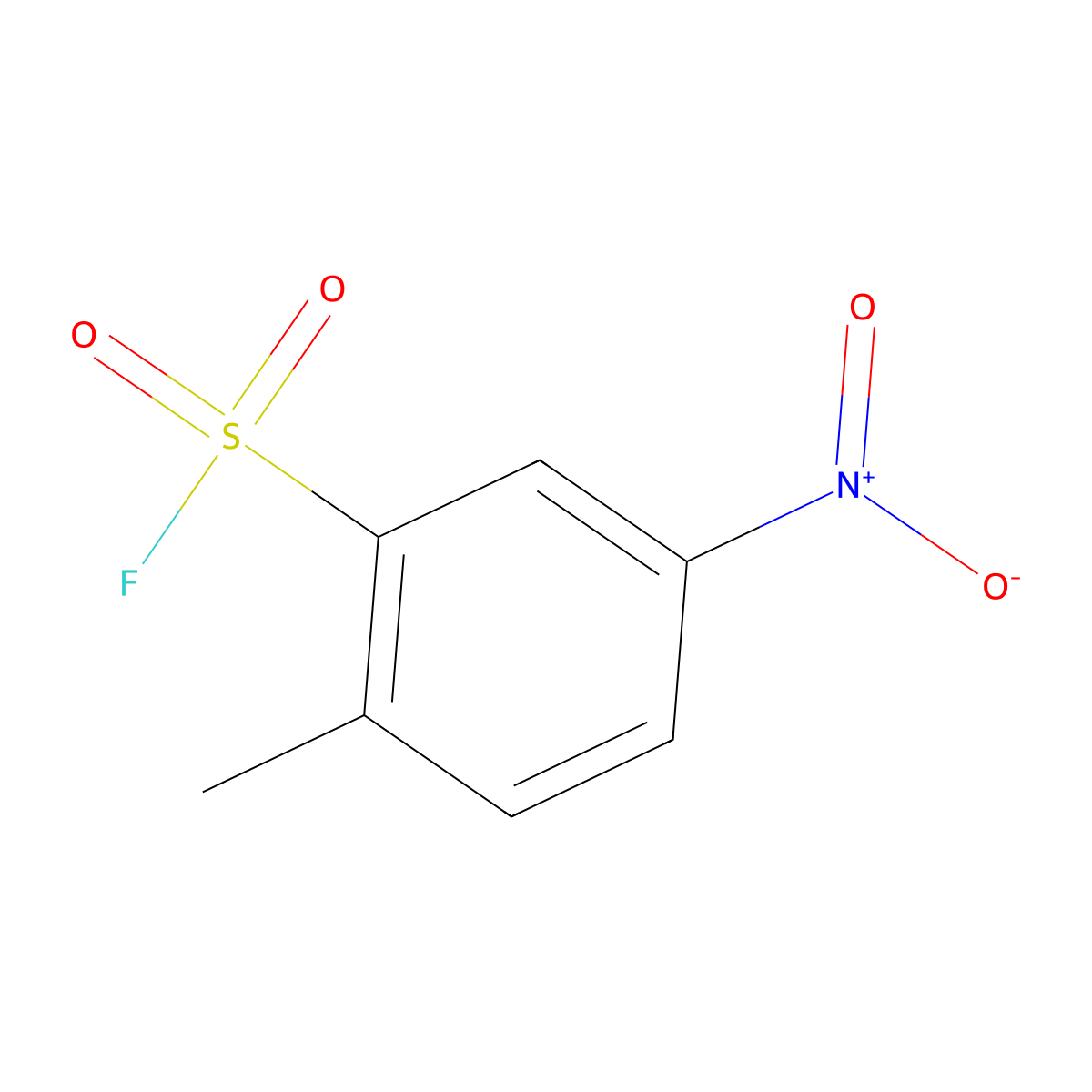 2-Methyl-5-nitrobenzenesulfonyl fluoride molecular structure, CAS 453-53-2