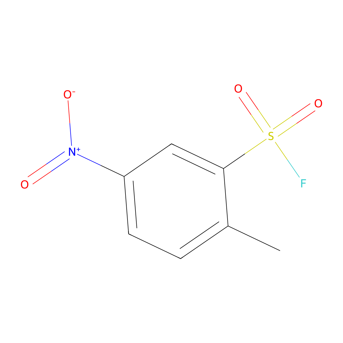 2-Methyl-5-nitrobenzenesulfonyl fluoride molecular structure, CAS 453-53-2