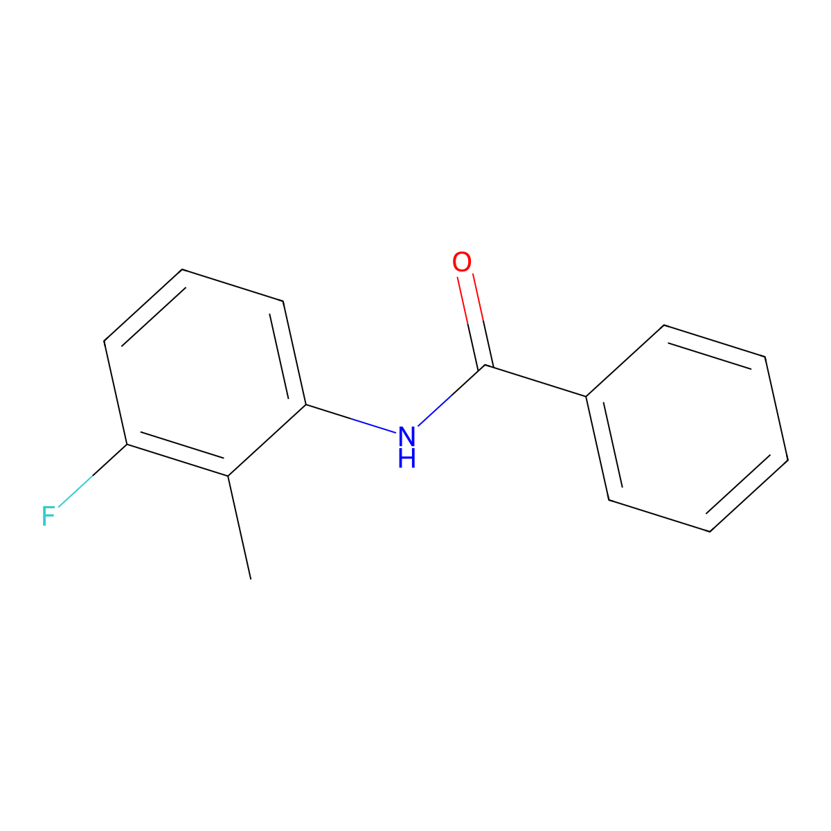 N-(3-fluoro-2-methylphenyl)benzamide molecular structure, CAS 453-78-1