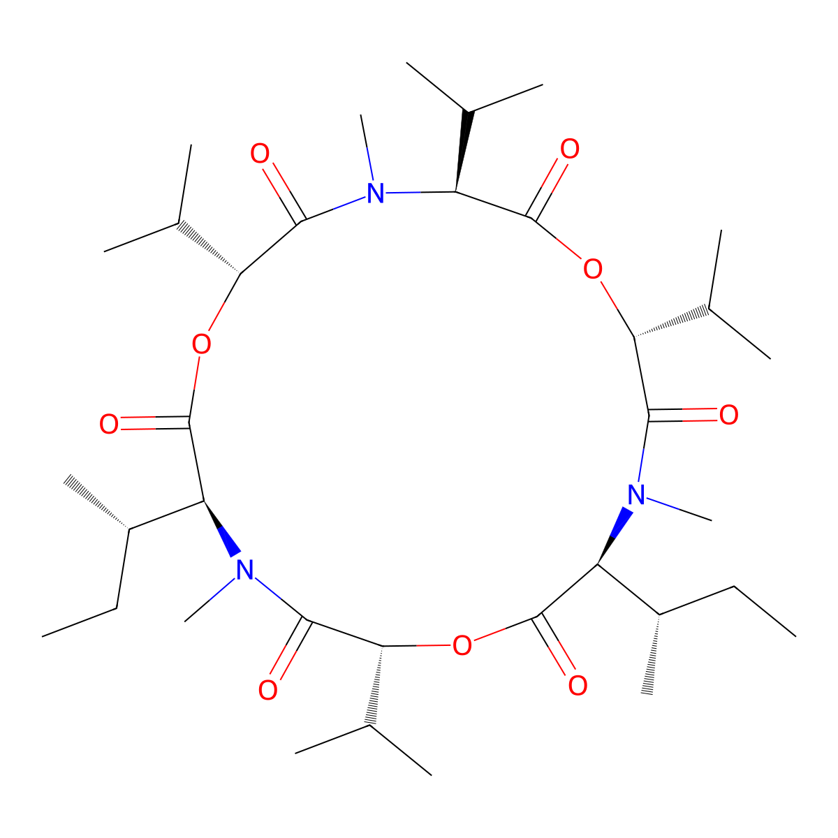 Enniatin A1 molecular structure, CAS 4530-21-6