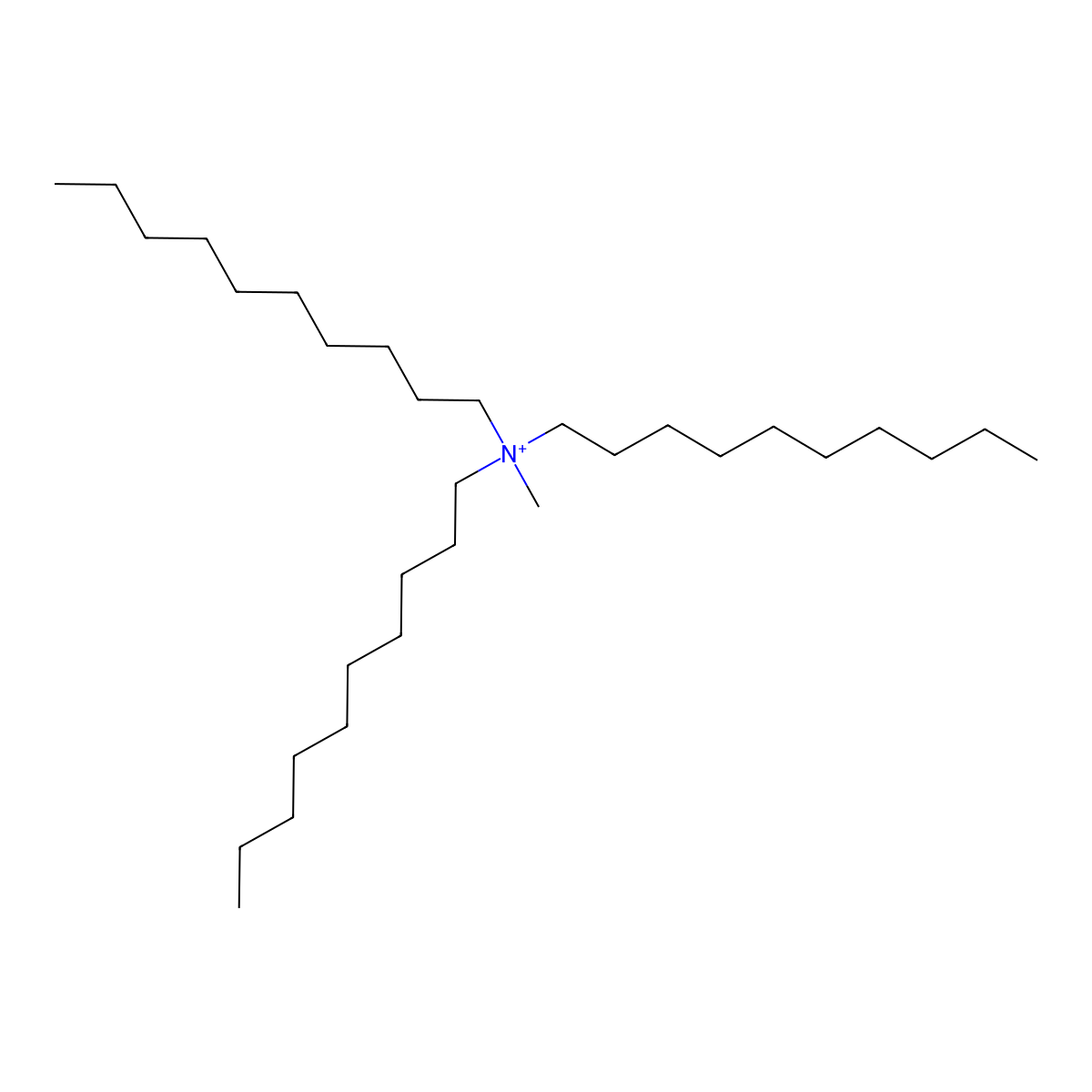 Methyltridecylammonium molecular structure, CAS 45306-06-7