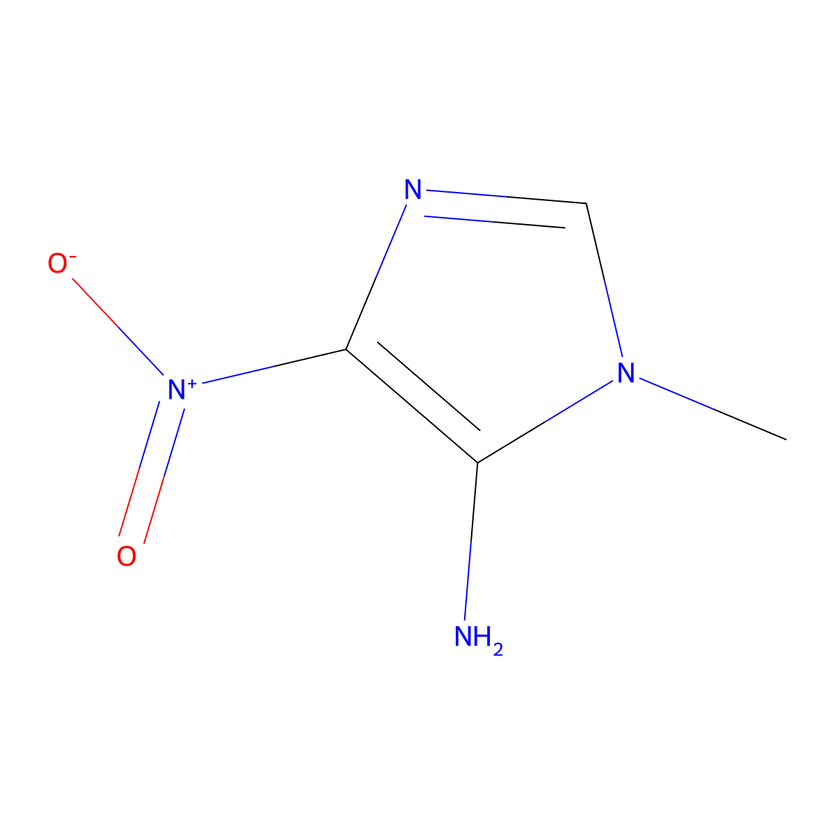 1-Methyl-4-nitro-1H-imidazol-5-amine molecular structure, CAS 4531-54-8
