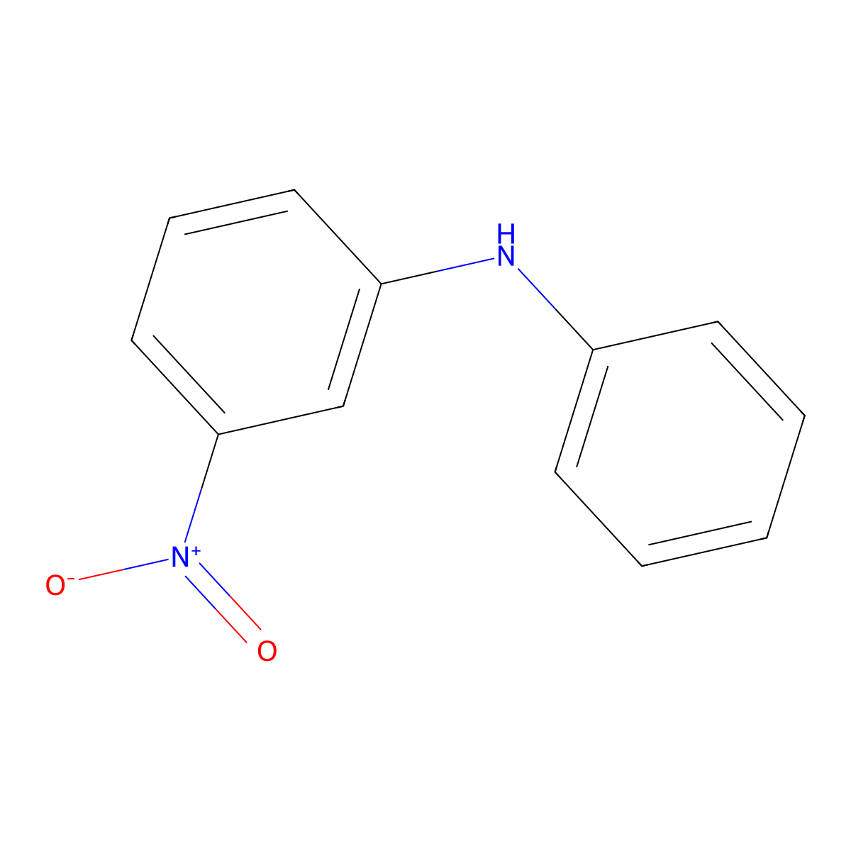 3-Nitro-N-phenylbenzenamine molecular structure, CAS 4531-79-7