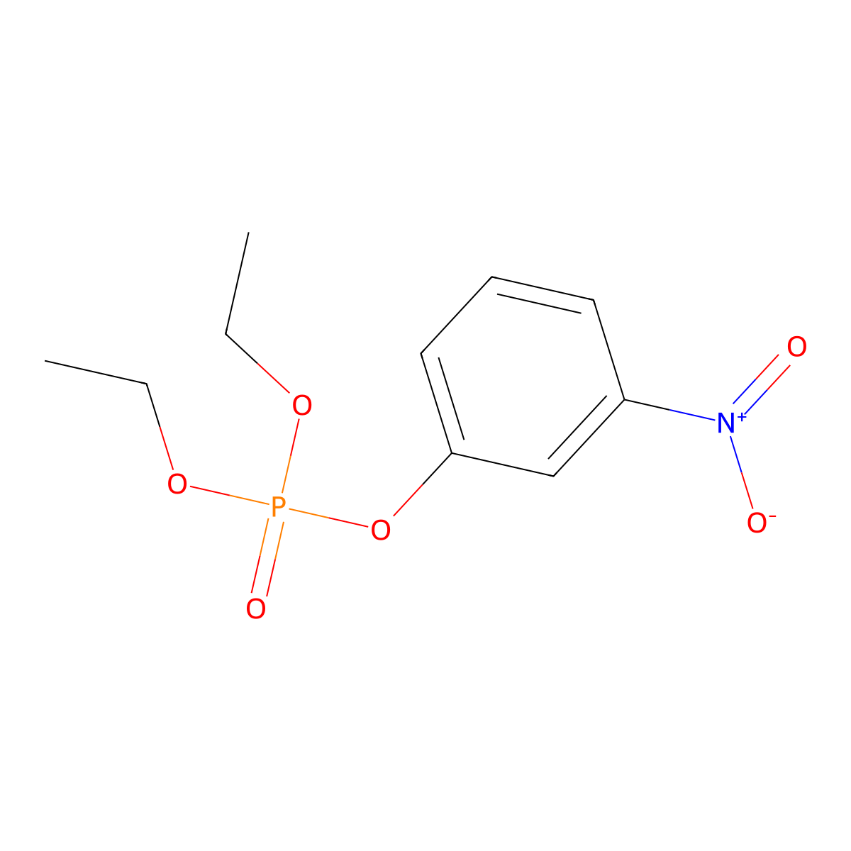 Diethyl 3-nitrophenyl phosphate molecular structure, CAS 4532-06-3