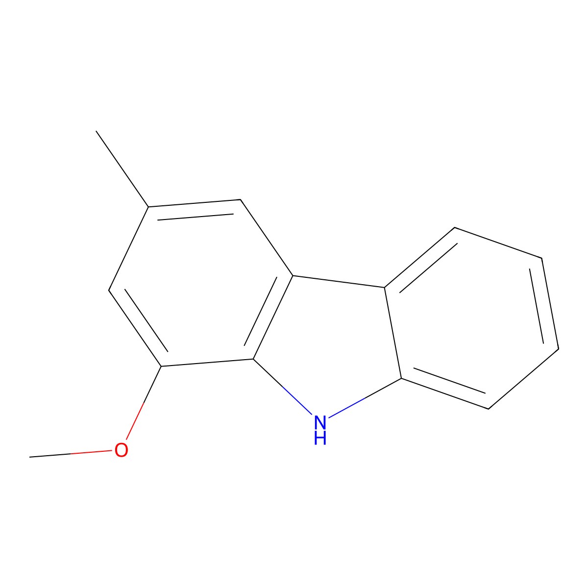 1-methoxy-3-methyl-9H-carbazole molecular structure, CAS 4532-33-6