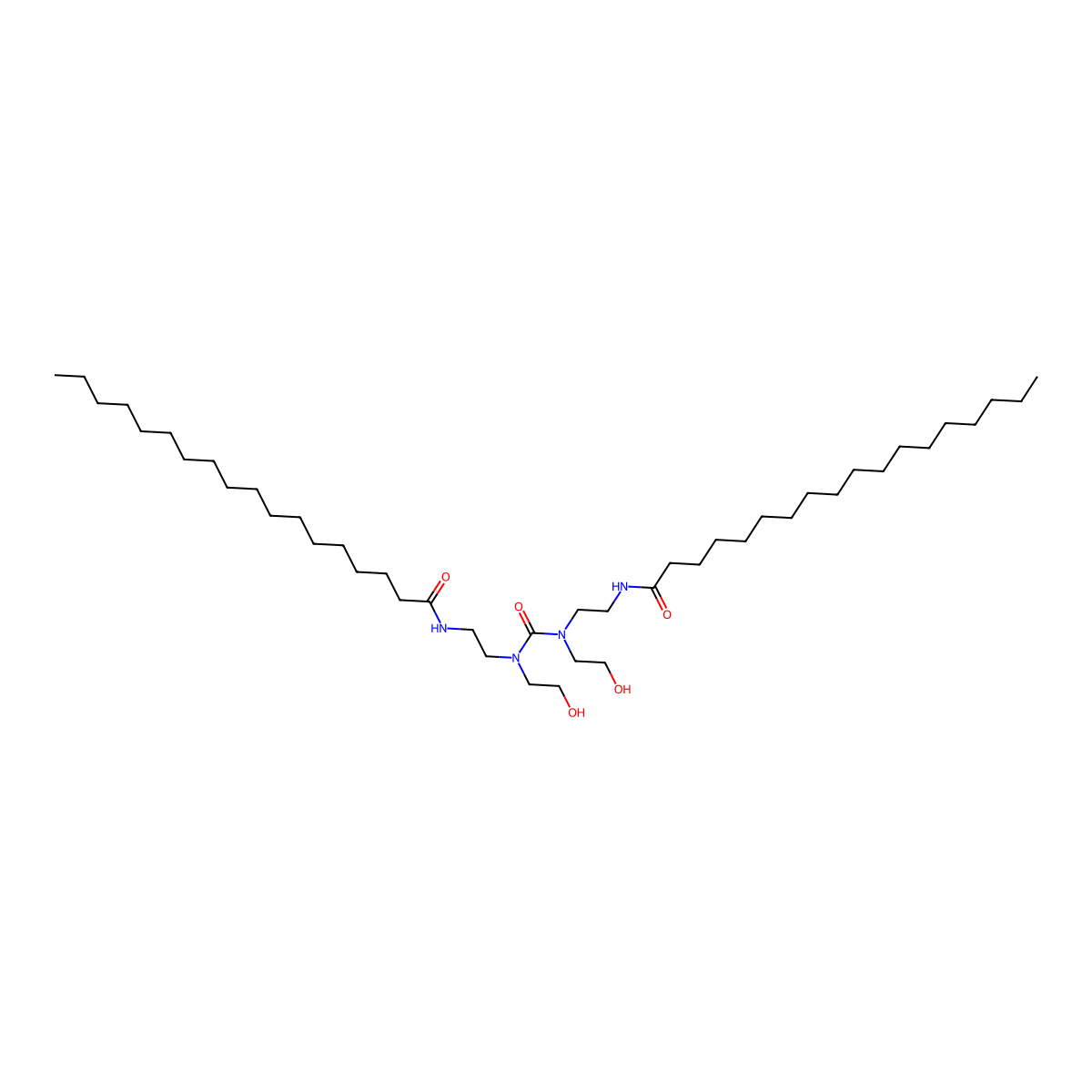 Octadecanamide, N,N'-[carbonylbis[(2-hydroxyethyl)imino]-2,1-ethanediyl]bis- molecular structure, CAS 45323-23-7