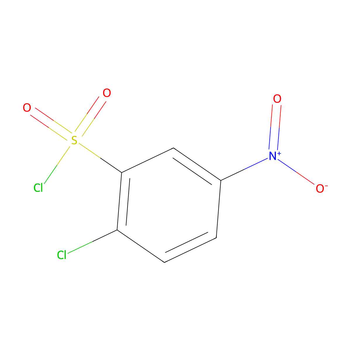 2-Chloro-5-nitrobenzenesulfonyl chloride molecular structure, CAS 4533-95-3