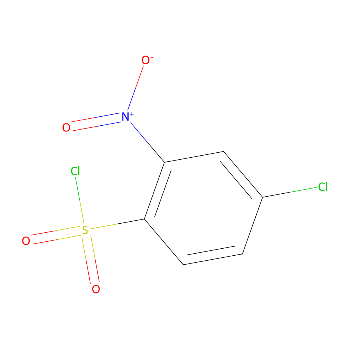 4-Chloro-2-nitrophenylsulfonyl chloride molecular structure, CAS 4533-96-4