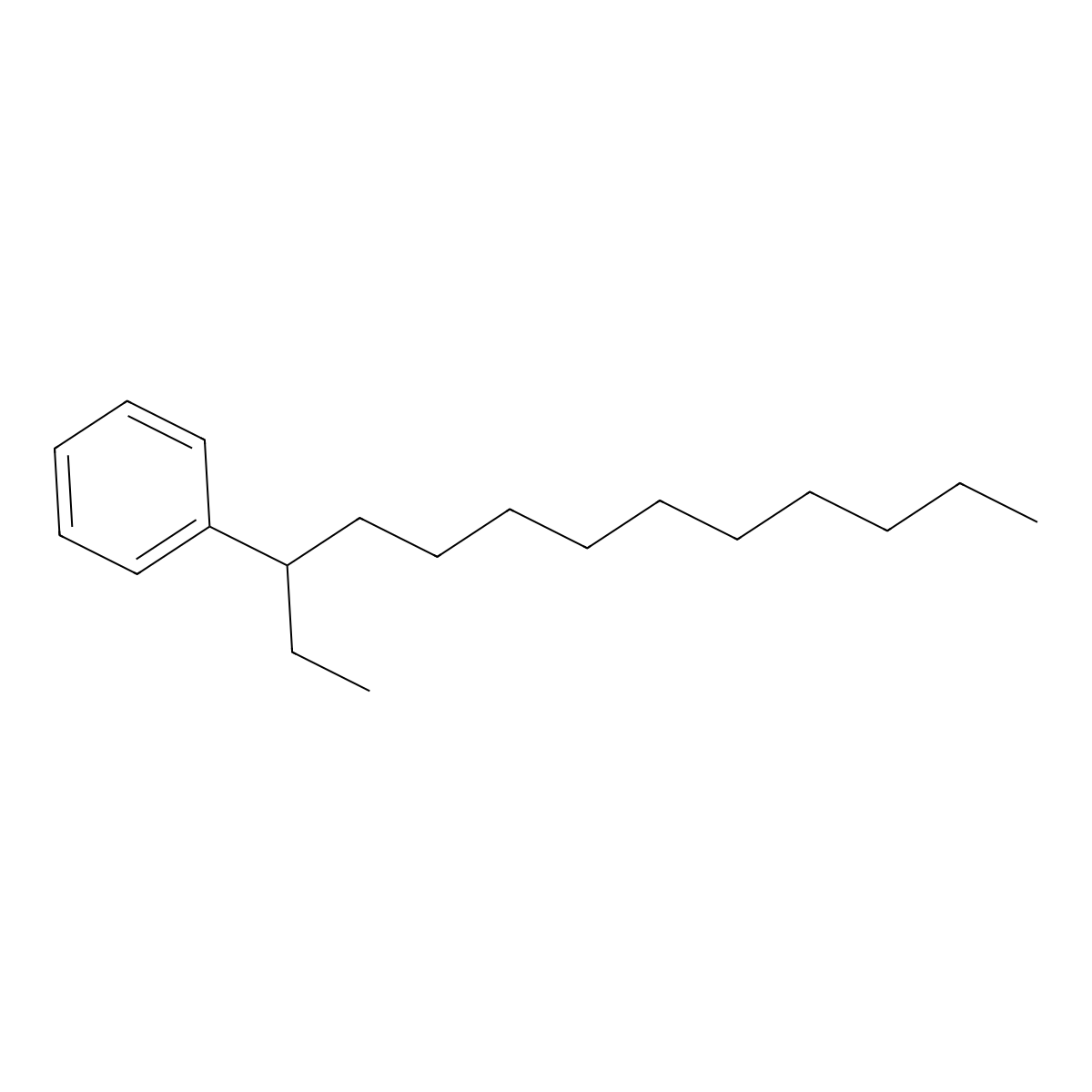 Benzene, (1-ethylundecyl)- molecular structure, CAS 4534-52-5