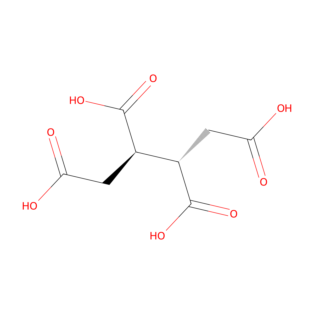 meso-Butane-1,2,3,4-tetracarboxylic Acid molecular structure, CAS 4534-68-3