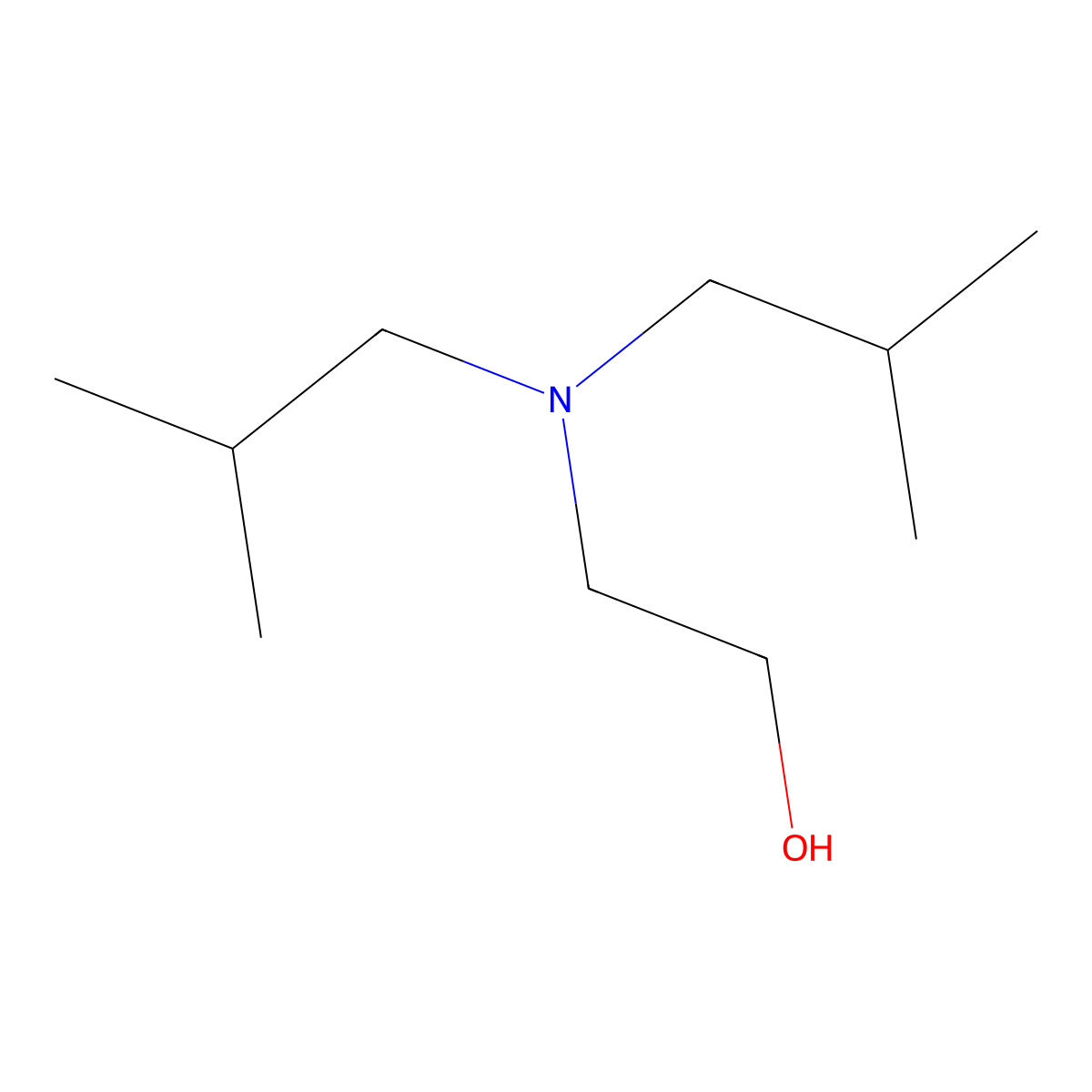 2-(Diisobutylamino)ethanol molecular structure, CAS 4535-66-4