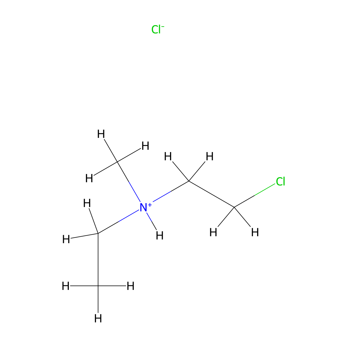 Methyl-ethyl-beta-chloroethylamine hydrochloride molecular structure, CAS 4535-88-0
