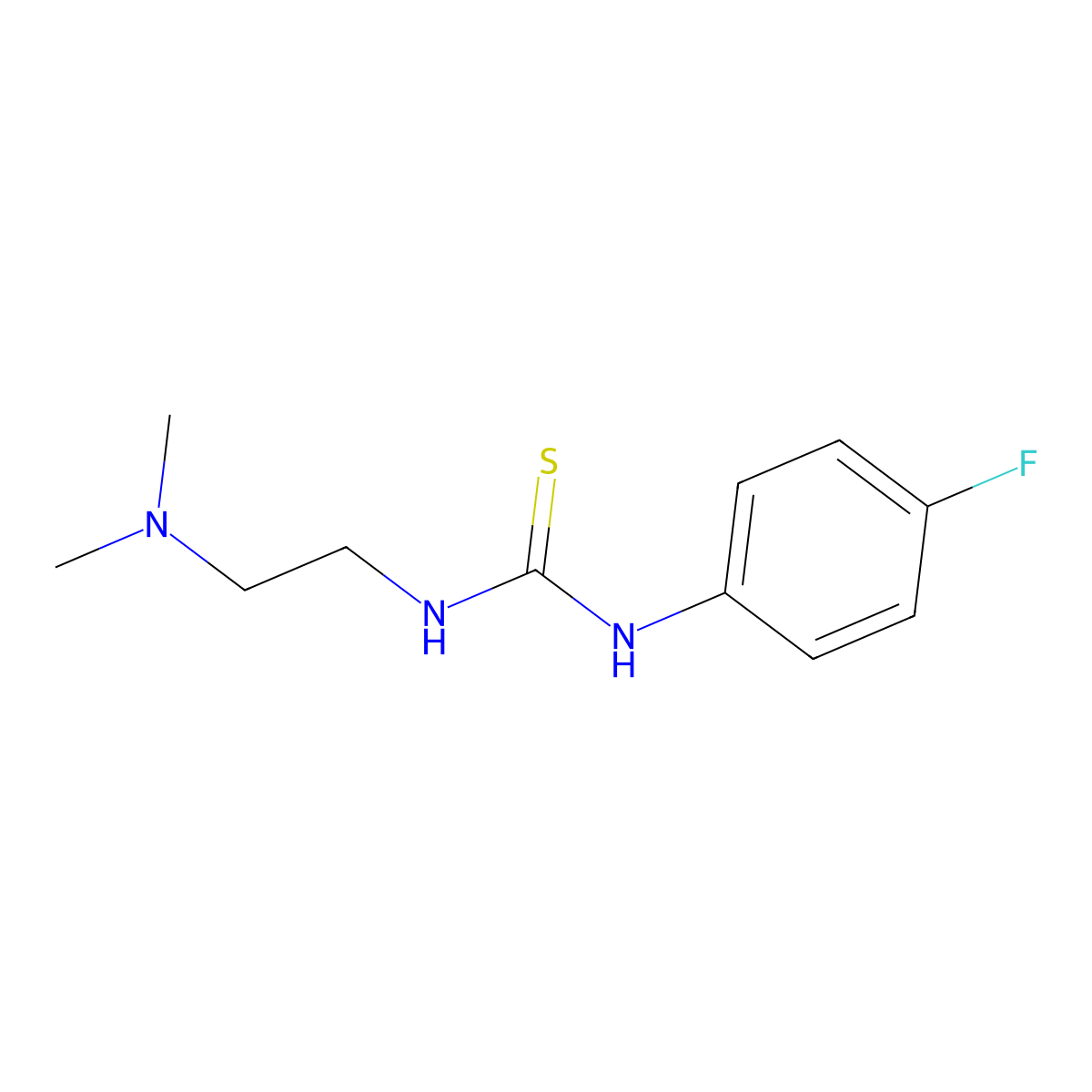 1-[2-(Dimethylamino)ethyl]-3-(4-fluorophenyl)thiourea molecular structure, CAS 453514-80-2