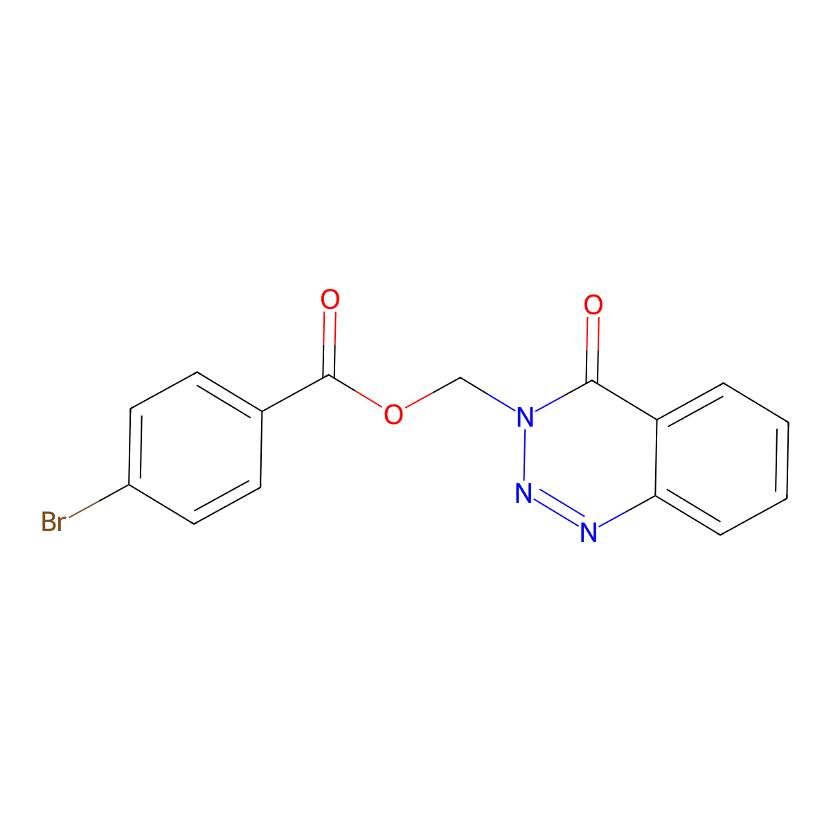 (4-oxobenzo[d][1,2,3]triazin-3(4H)-yl)methyl 4-bromobenzoate molecular structure, CAS 453514-93-7