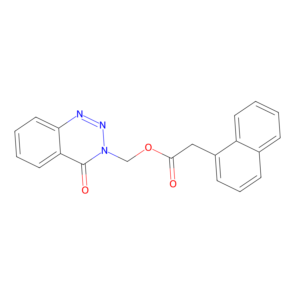 (4-oxobenzo[d][1,2,3]triazin-3(4H)-yl)methyl 2-(naphthalen-1-yl)acetate molecular structure, CAS 453517-13-0
