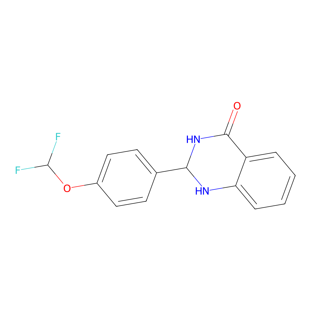 2-(4-(Difluoromethoxy)phenyl)-1,2,3-trihydroquinazolin-4-one molecular structure, CAS 453525-58-1