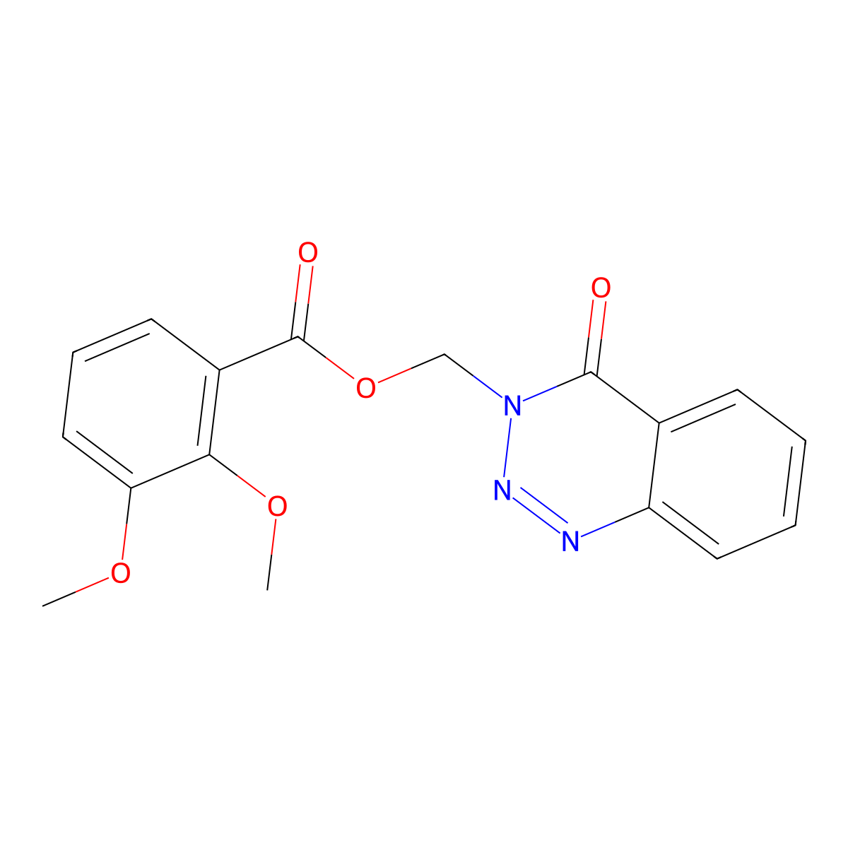 (4-Oxo-1,2,3-benzotriazin-3-yl)methyl 2,3-dimethoxybenzoate molecular structure, CAS 453529-59-4