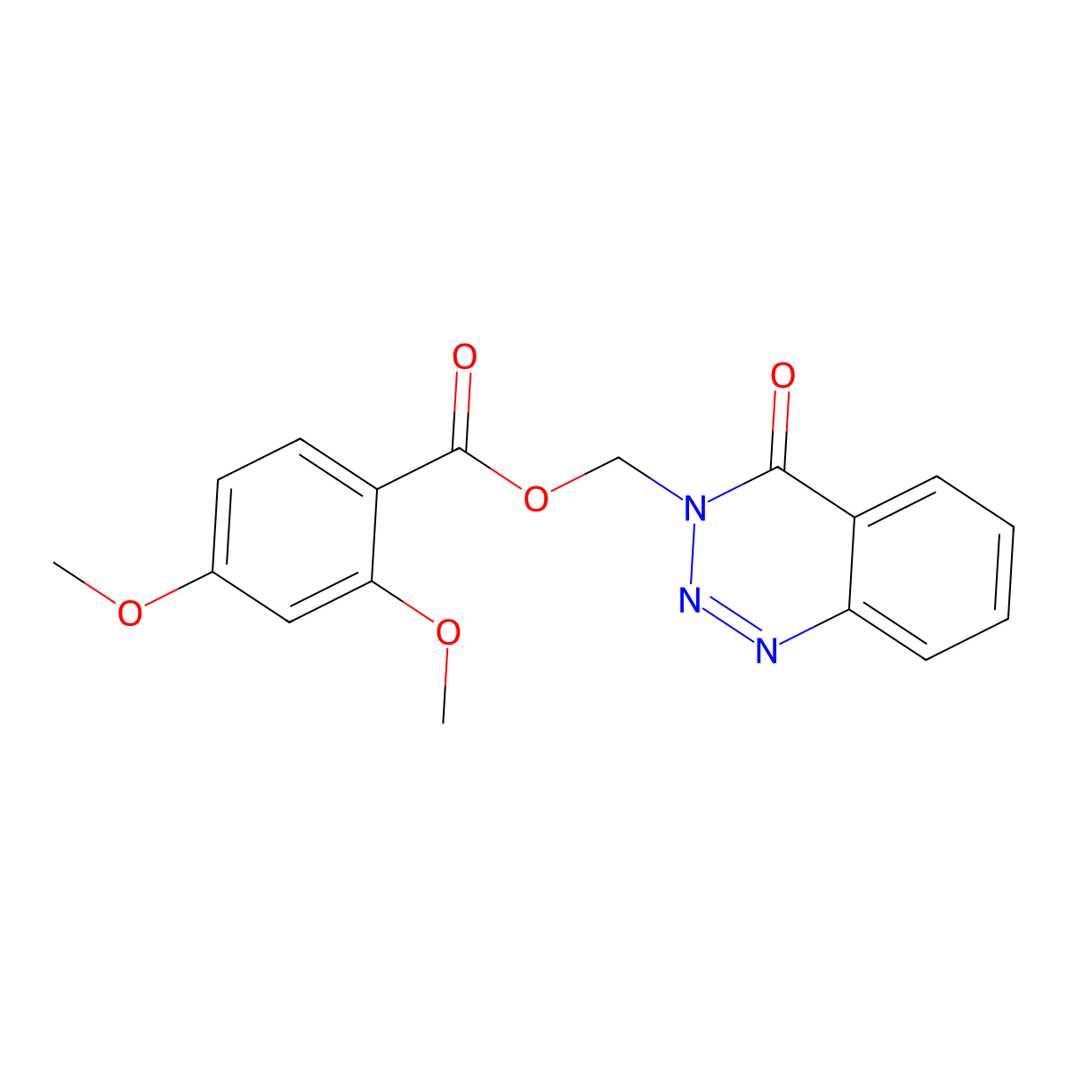 (4-oxobenzo[d][1,2,3]triazin-3(4H)-yl)methyl 2,4-dimethoxybenzoate molecular structure, CAS 453530-23-9