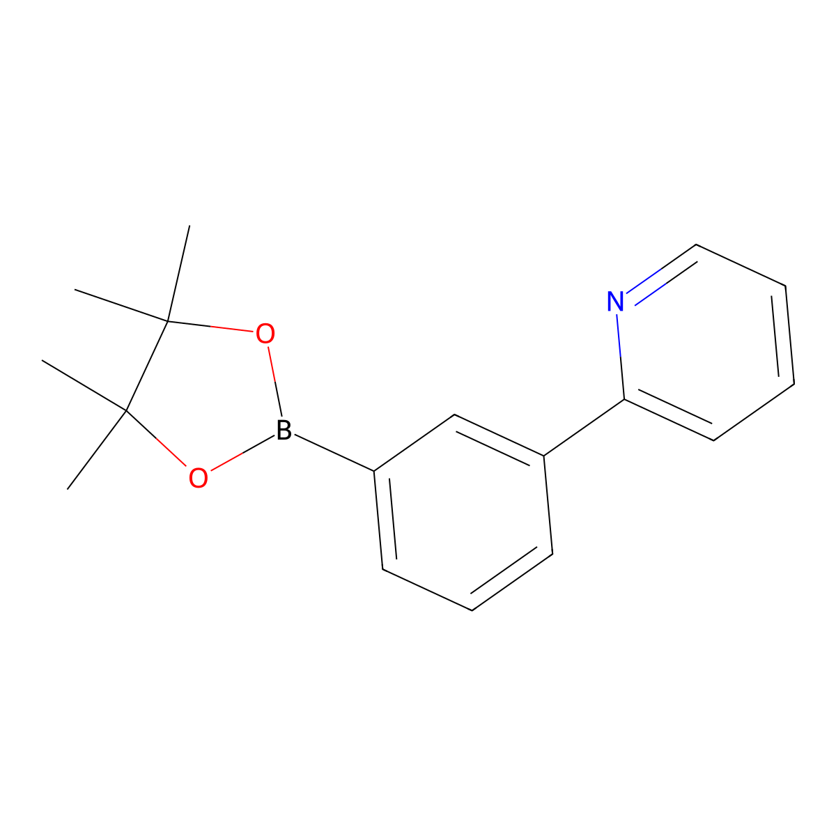 2-(3-(4,4,5,5-Tetramethyl-1,3,2-dioxaborolan-2-yl)phenyl)pyridine molecular structure, CAS 453530-49-9