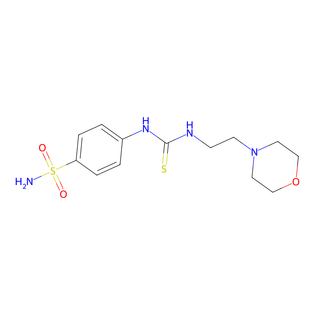 1-(2-Morpholin-4-ylethyl)-3-(4-sulfamoylphenyl)thiourea molecular structure, CAS 453534-67-3