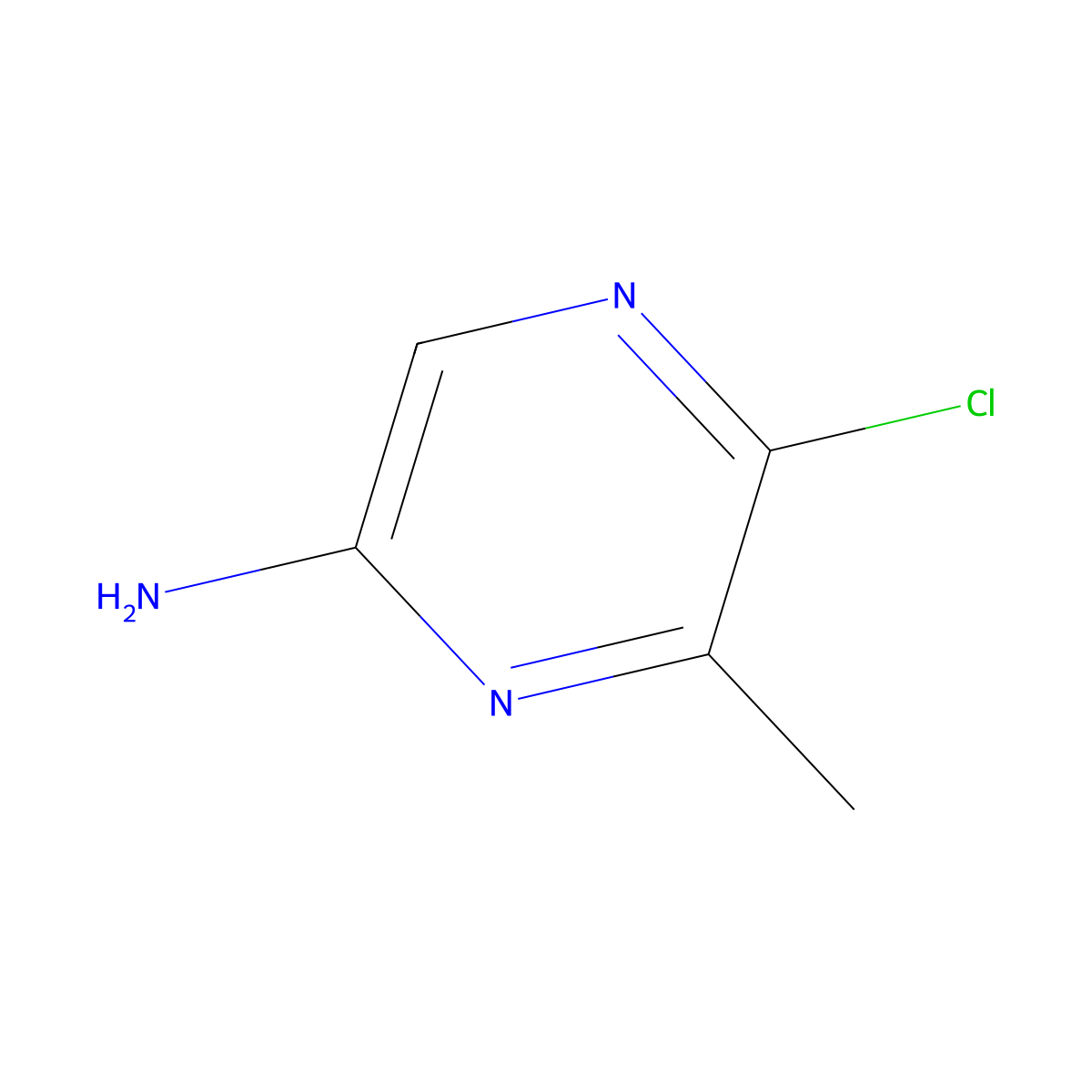 5-chloro-6-Methylpyrazin-2-amine molecular structure, CAS 453548-87-3
