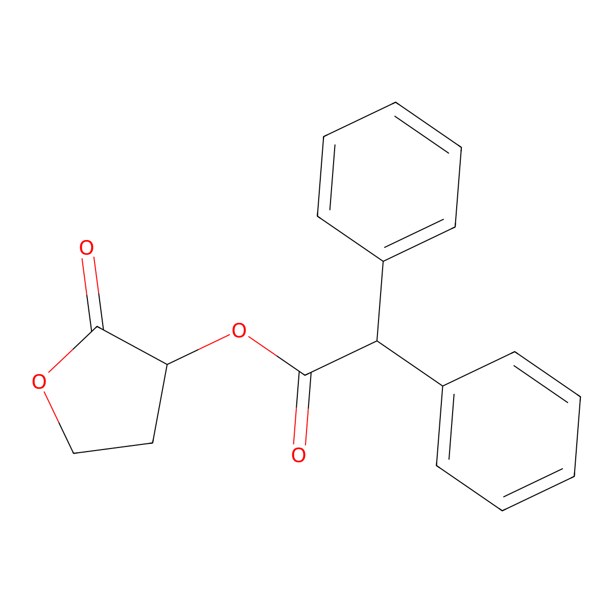 2-Oxooxolan-3-yl 2,2-diphenylacetate molecular structure, CAS 453550-77-1