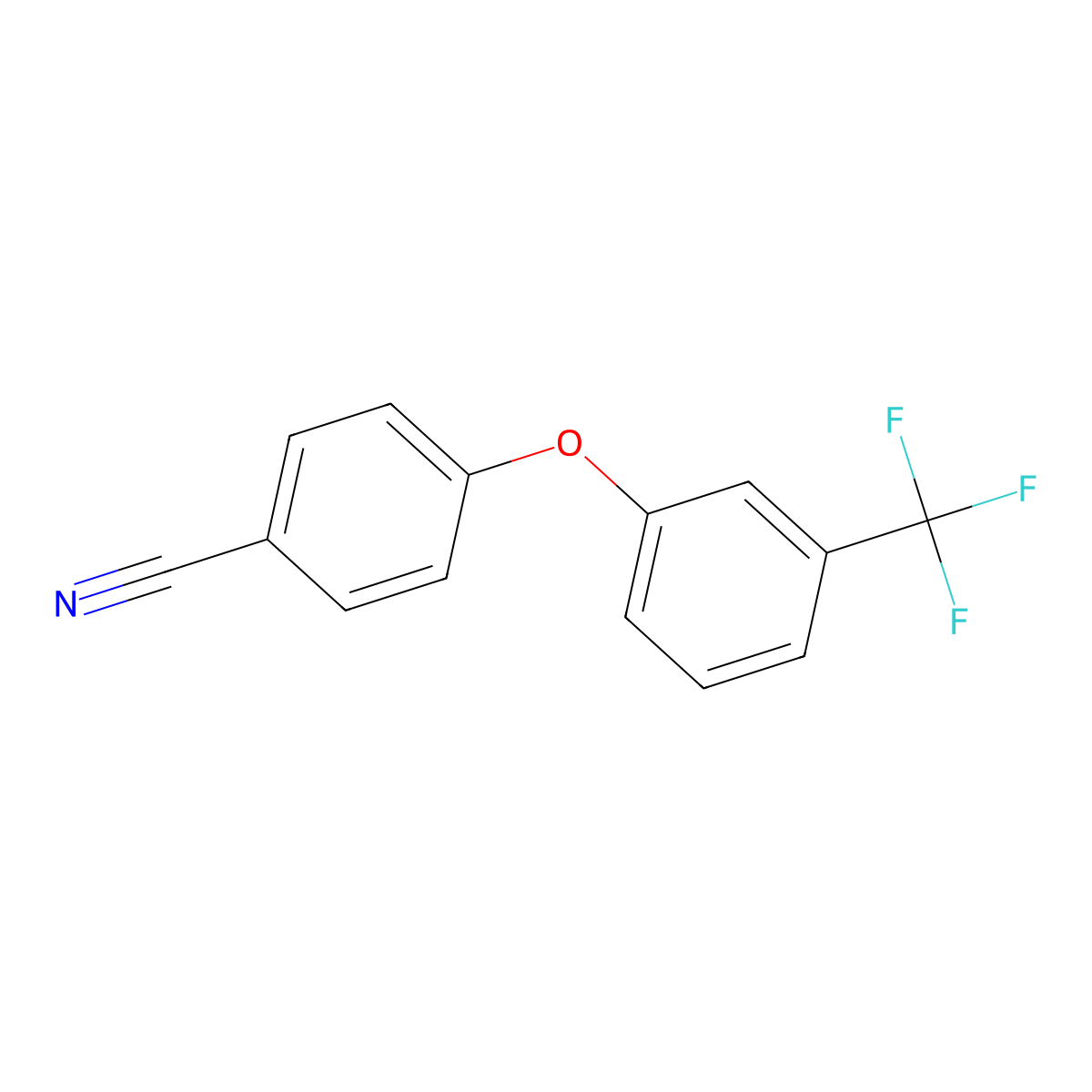4-[3-(Trifluoromethyl)phenoxy]benzenecarbonitrile molecular structure, CAS 453557-46-5