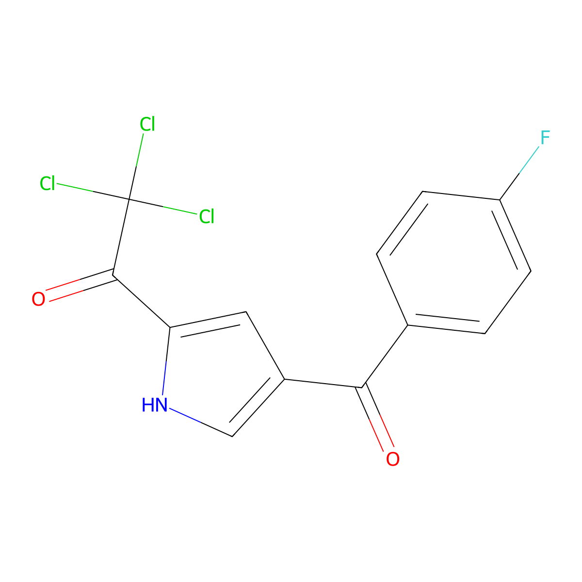 2,2,2-Trichloro-1-[4-(4-fluorobenzoyl)-1H-pyrrol-2-yl]-1-ethanone molecular structure, CAS 453557-67-0