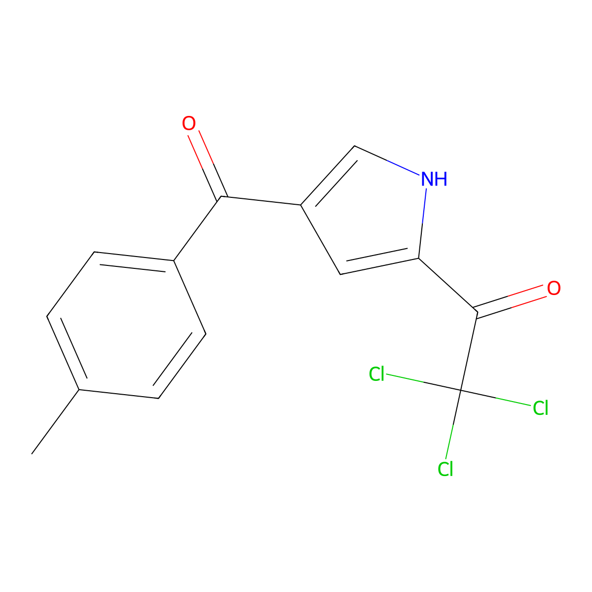 2,2,2-trichloro-1-[4-(4-methylbenzoyl)-1H-pyrrol-2-yl]-1-ethanone molecular structure, CAS 453557-68-1
