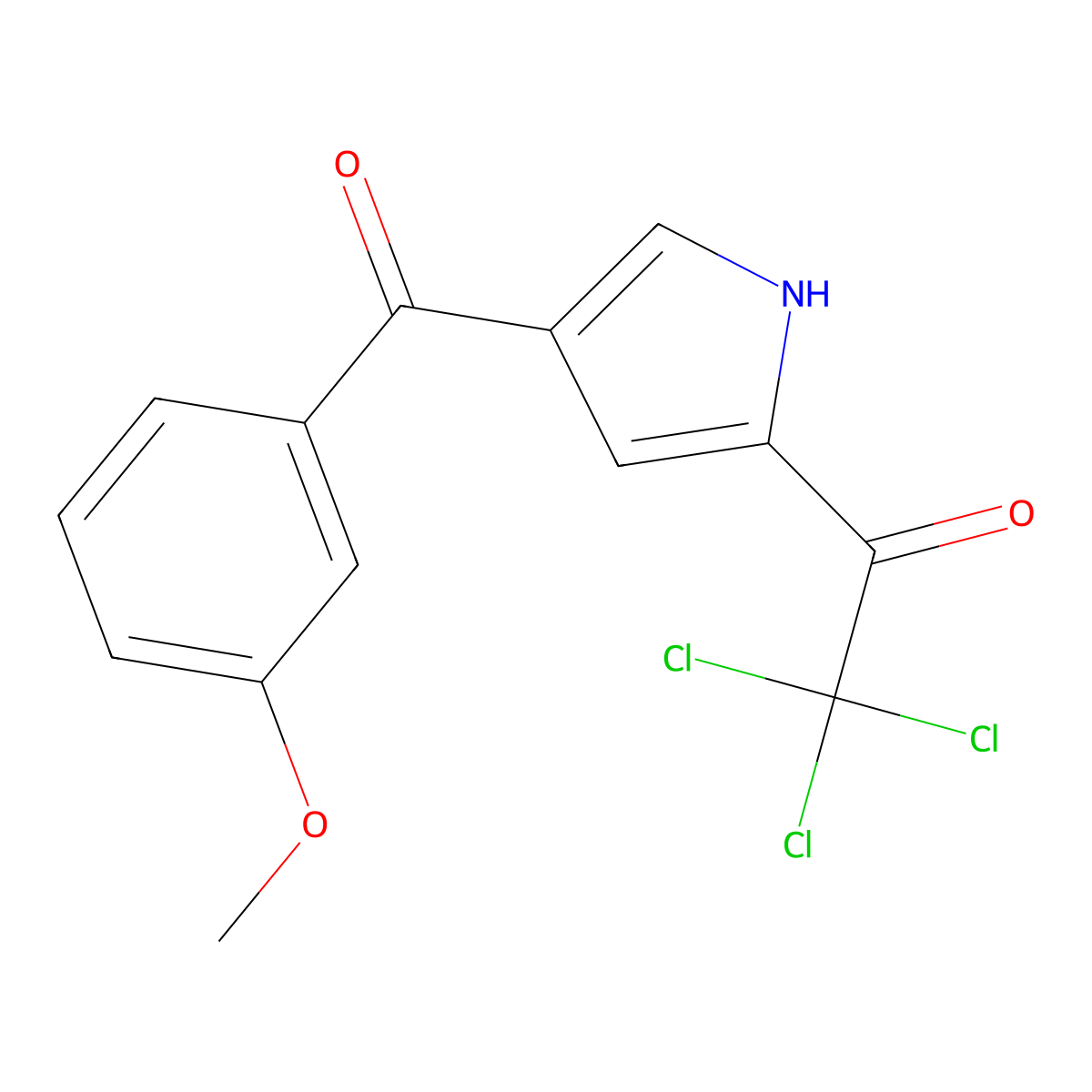 2,2,2-trichloro-1-[4-(3-methoxybenzoyl)-1H-pyrrol-2-yl]-1-ethanone molecular structure, CAS 453557-69-2
