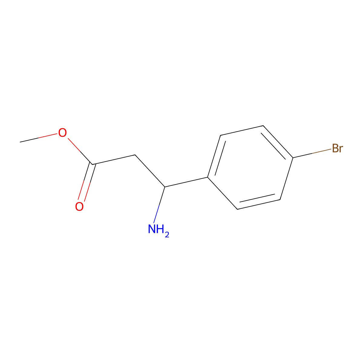 Methyl 3-amino-3-(4-bromophenyl)propanoate molecular structure, CAS 453557-71-6