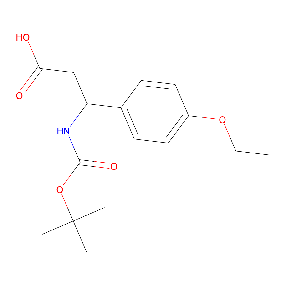 3-[(Tert-butoxycarbonyl)amino]-3-(4-ethoxyphenyl)propanoic acid molecular structure, CAS 453557-72-7
