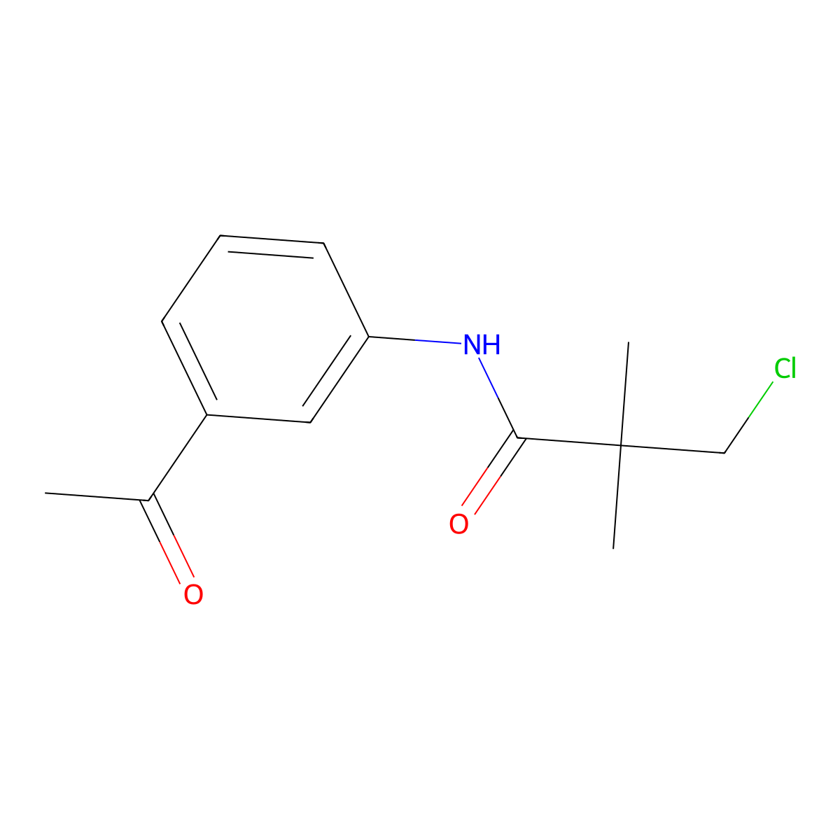 N-(3-acetylphenyl)-3-chloro-2,2-dimethylpropanamide molecular structure, CAS 453557-74-9