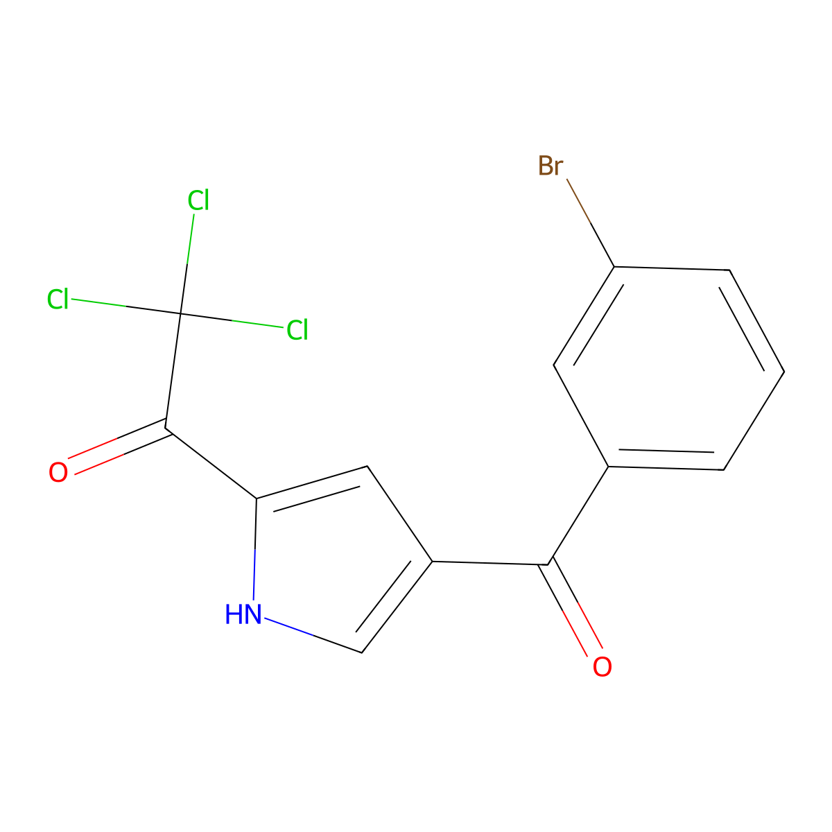 1-[4-(3-bromobenzoyl)-1H-pyrrol-2-yl]-2,2,2-trichloro-1-ethanone molecular structure, CAS 453557-86-3