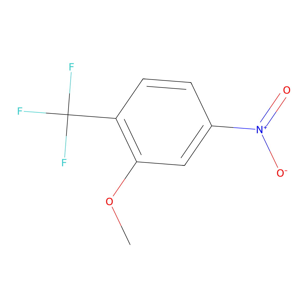 2-Methoxy-4-nitro-1-(trifluoromethyl)benzene molecular structure, CAS 453560-74-2