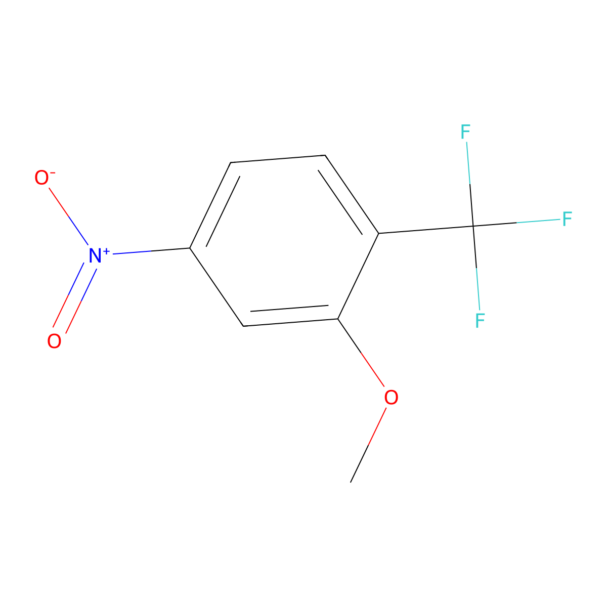 2-Methoxy-4-nitro-1-(trifluoromethyl)benzene molecular structure, CAS 453560-74-2