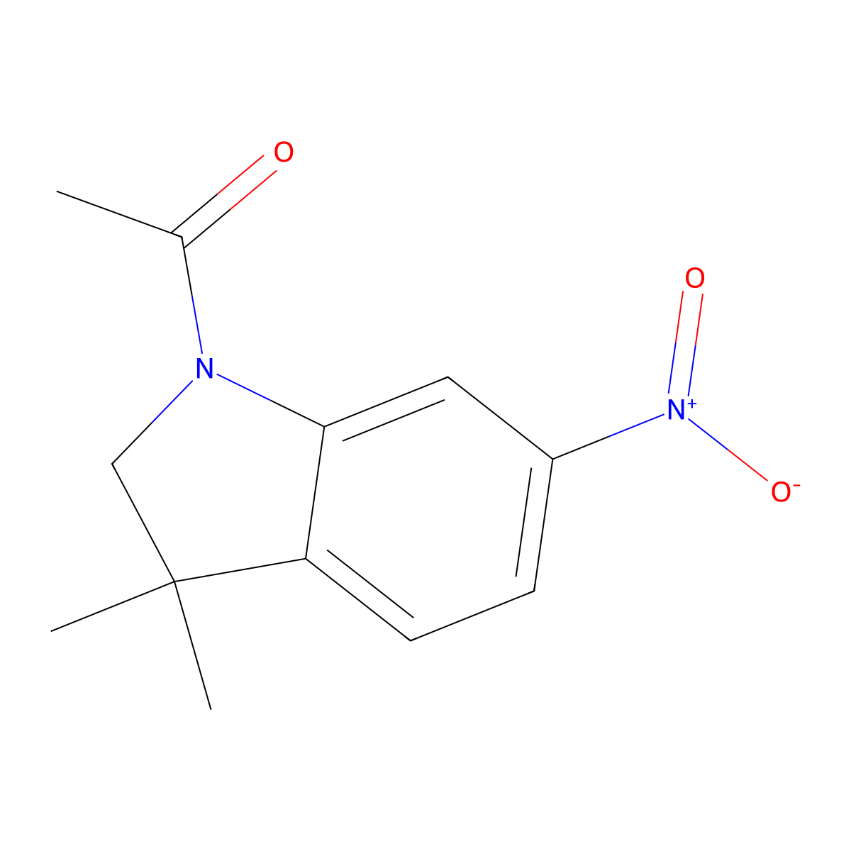 1-(3,3-Dimethyl-6-nitroindolin-1-yl)ethanone molecular structure, CAS 453562-68-0
