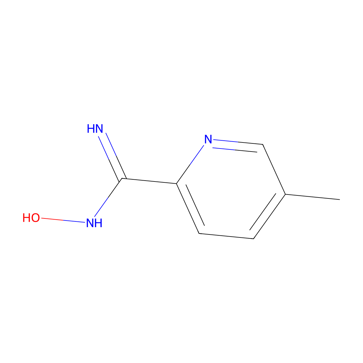 N-Hydroxy-5-methyl-pyridine-2-carboxamidine molecular structure, CAS 453565-47-4