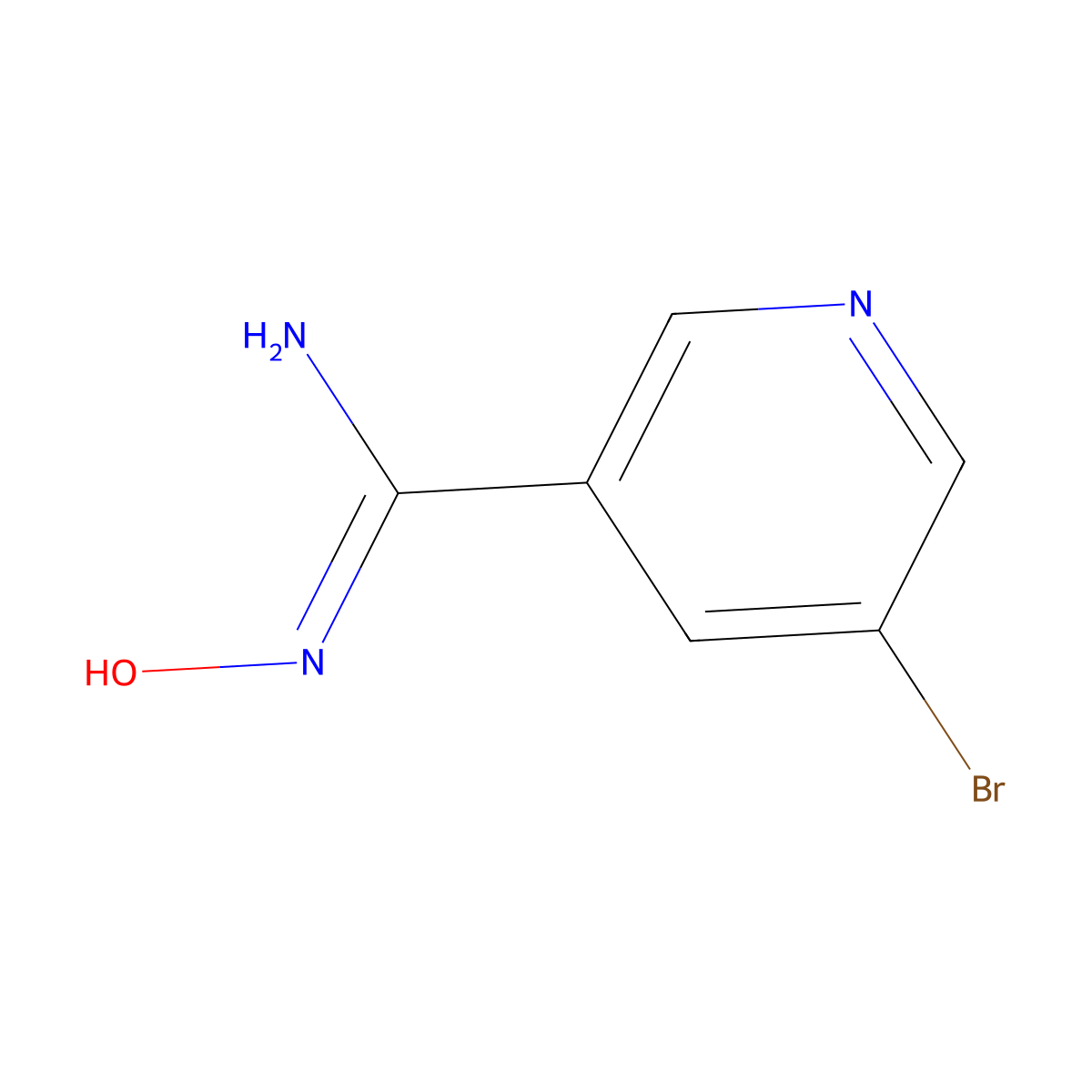 (Z)-5-bromo-N'-hydroxypyridine-3-carboximidamide molecular structure, CAS 453565-56-5