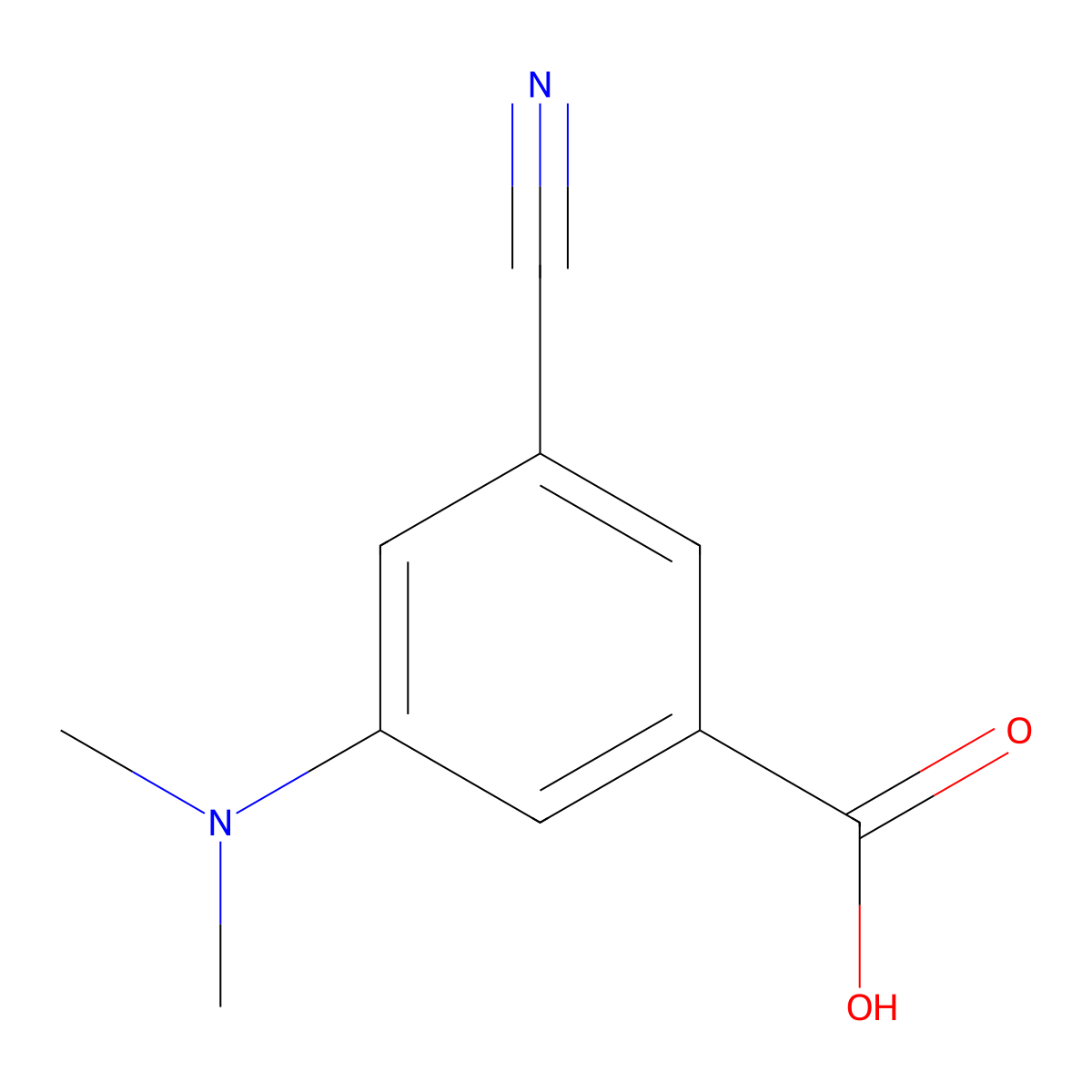 3-Cyano-5-(dimethylamino)benzoic acid molecular structure, CAS 453565-73-6