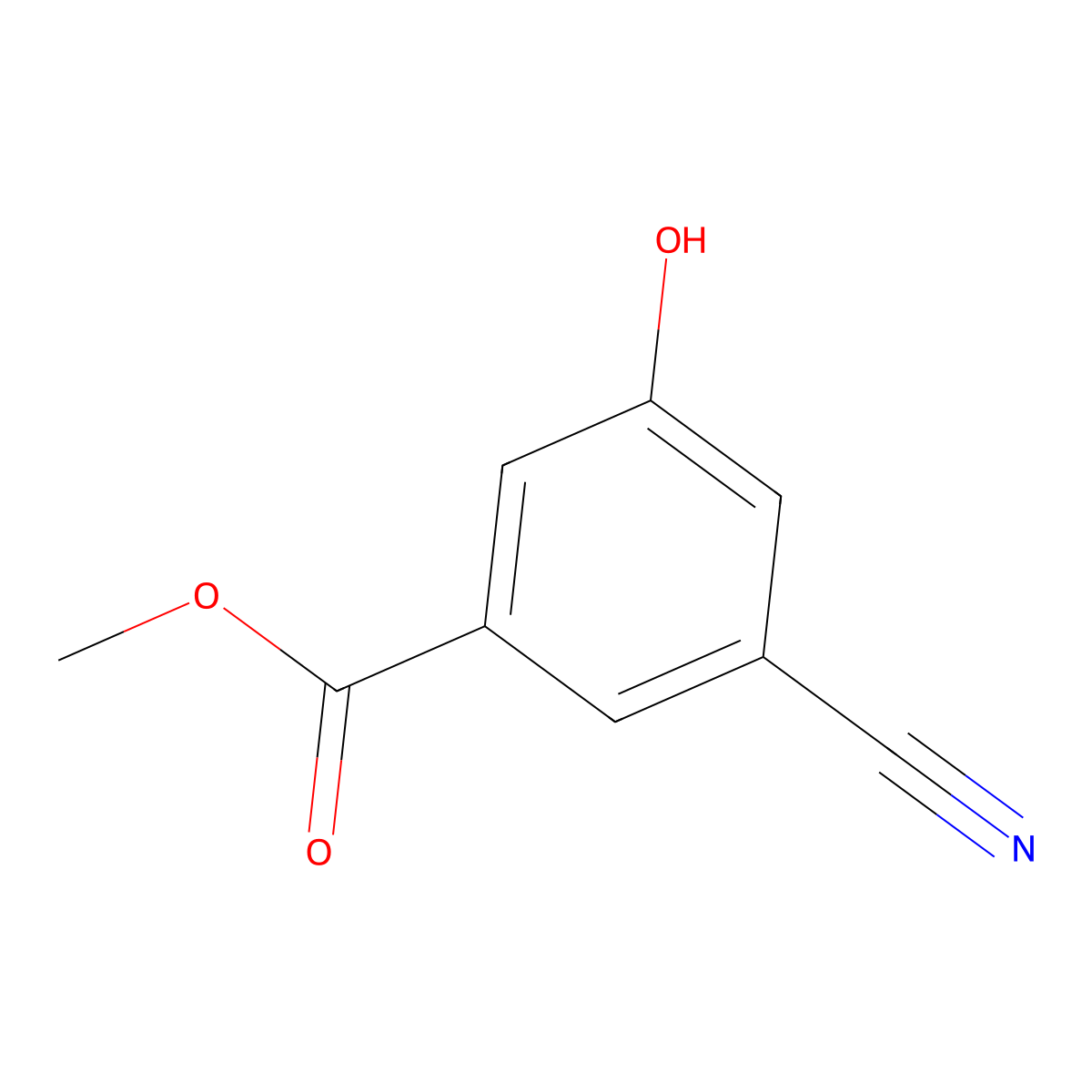 Methyl 3-cyano-5-hydroxybenzoate molecular structure, CAS 453565-76-9